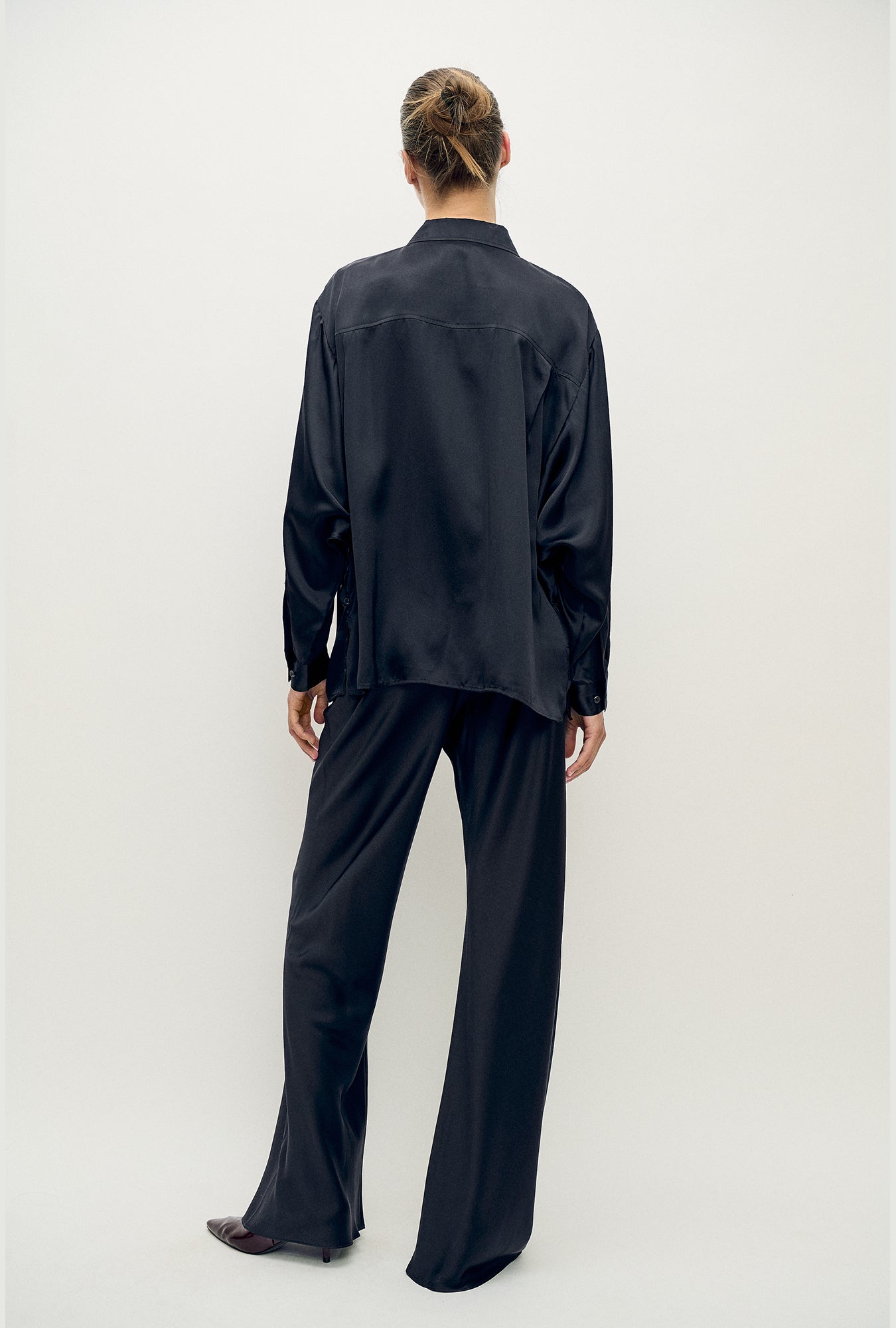 Bias Cut Pants Black