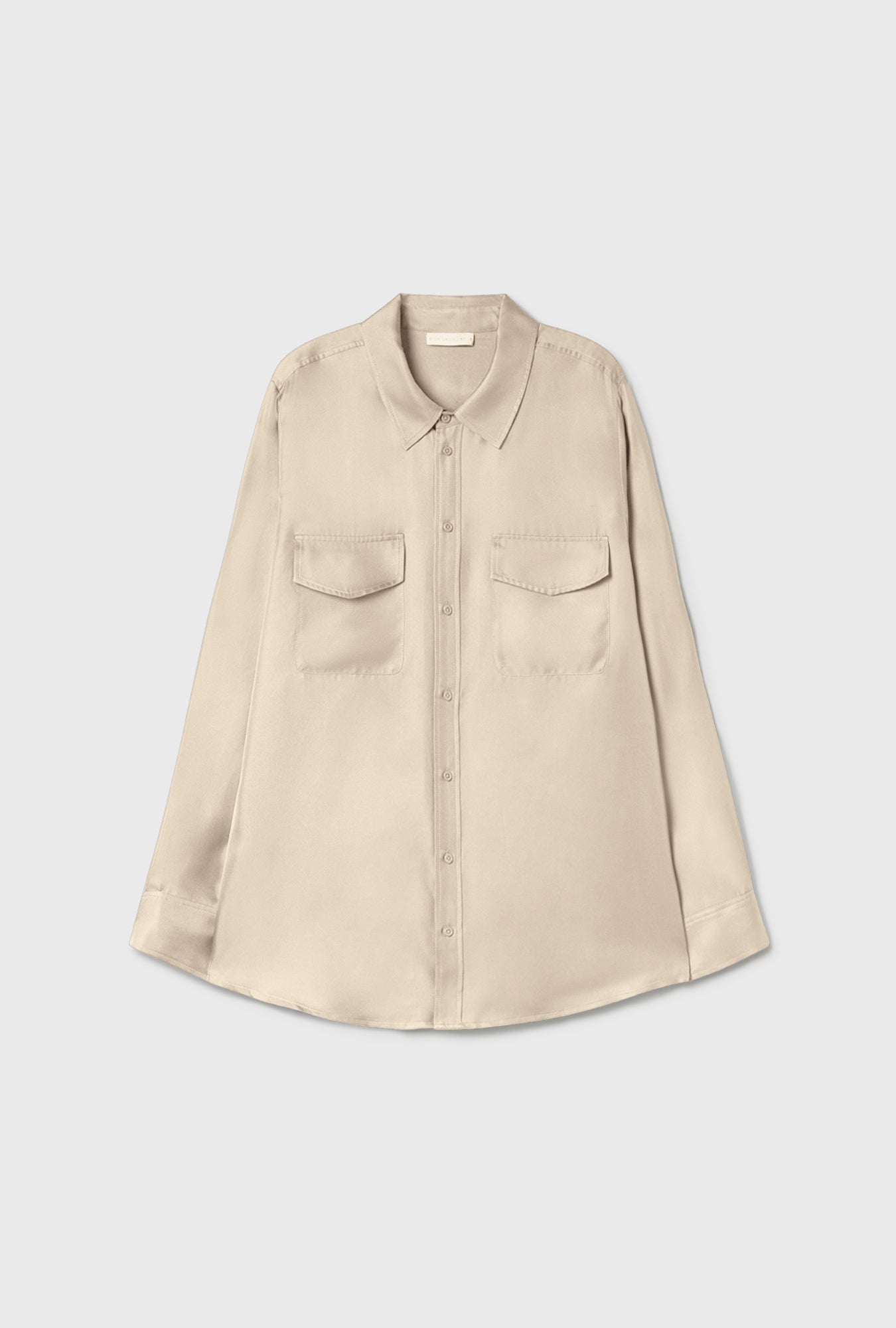 TWILL BOYFRIEND SHIRT HAZELNUT