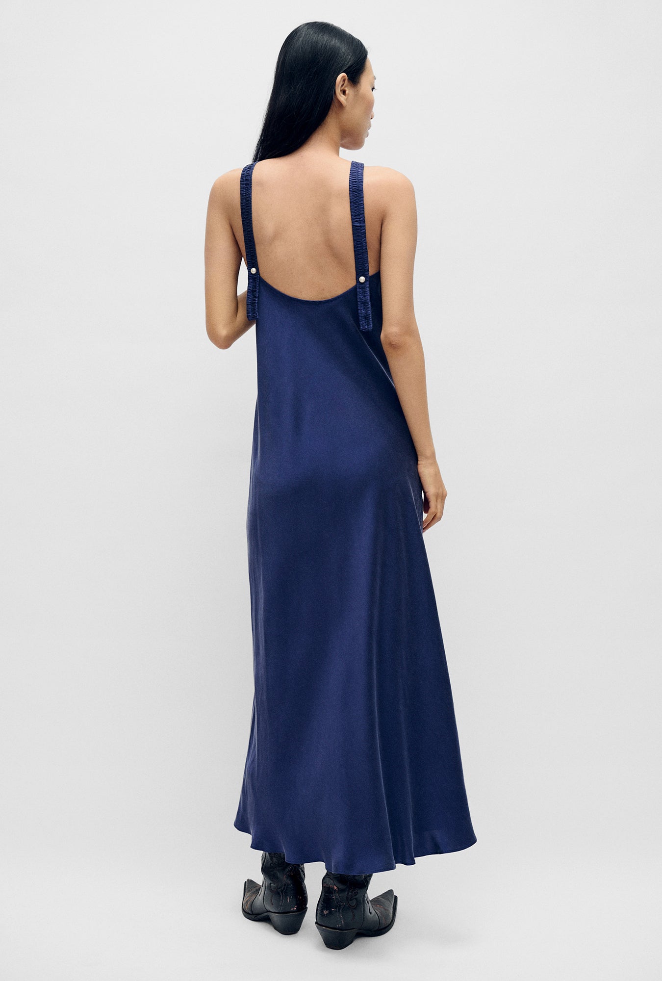 DECO RUCHED DRESS PURPLE RAIN