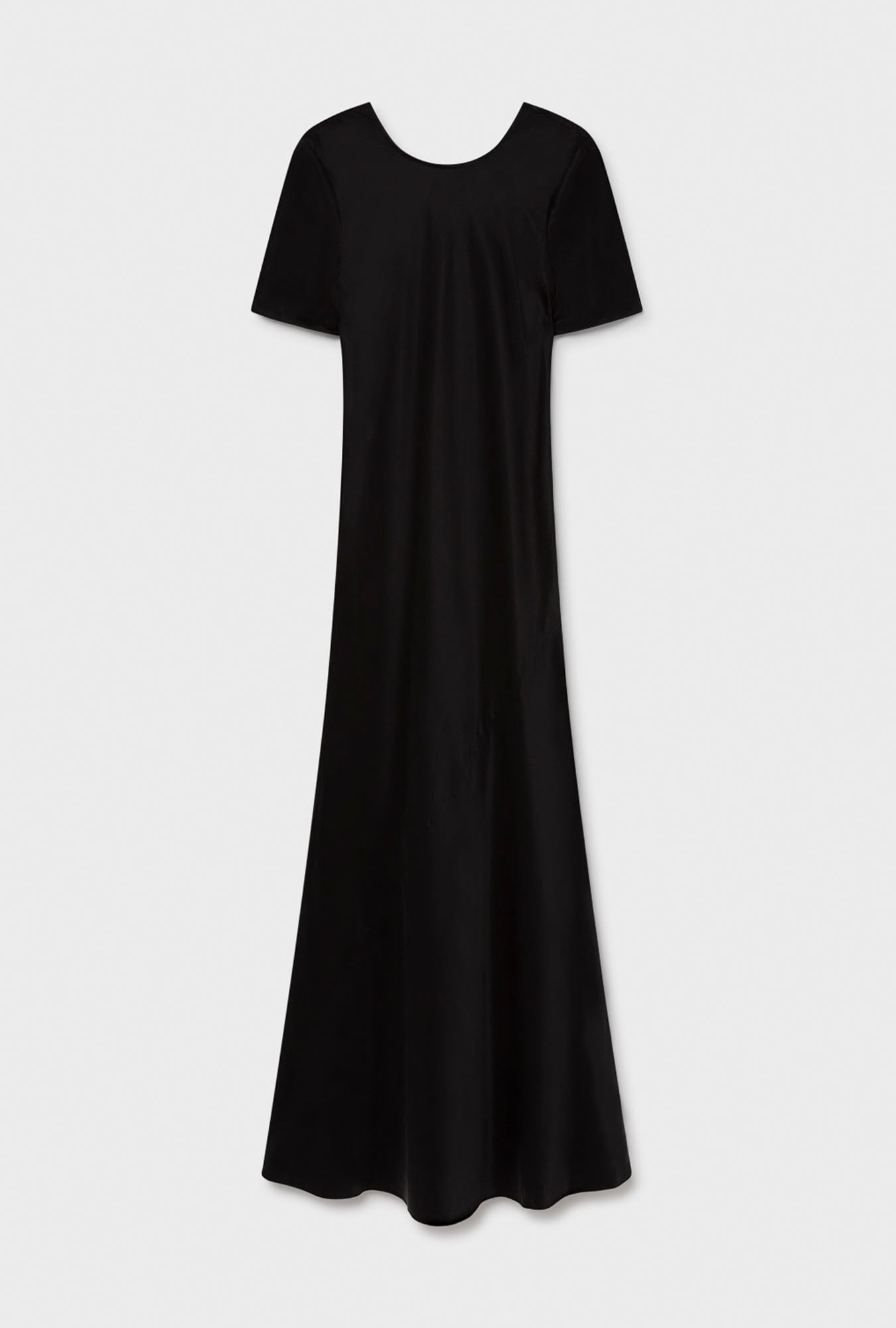 Short Sleeve Bias Dress Black