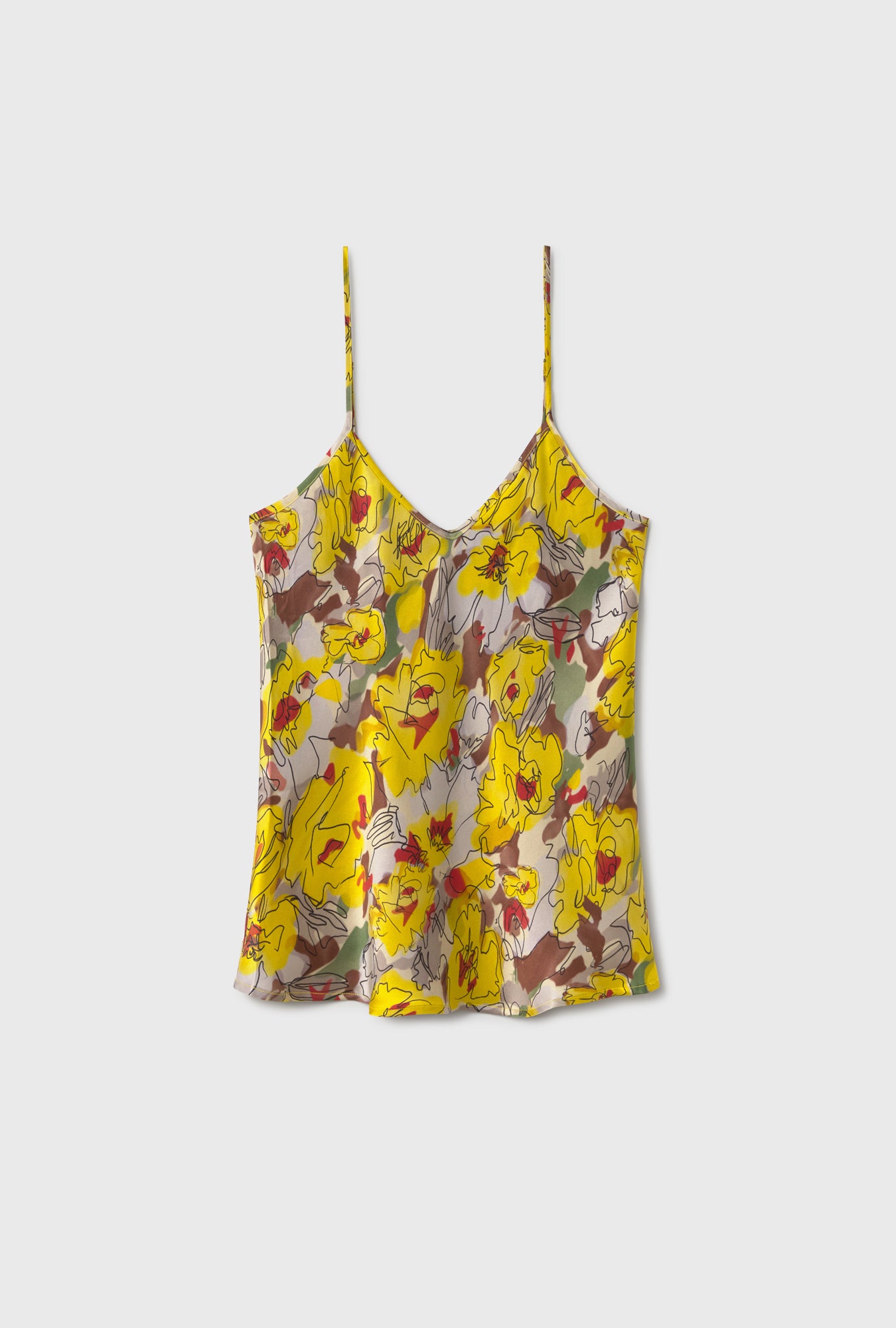 BIAS CUT CAMI SUNFLOWER FLORAL