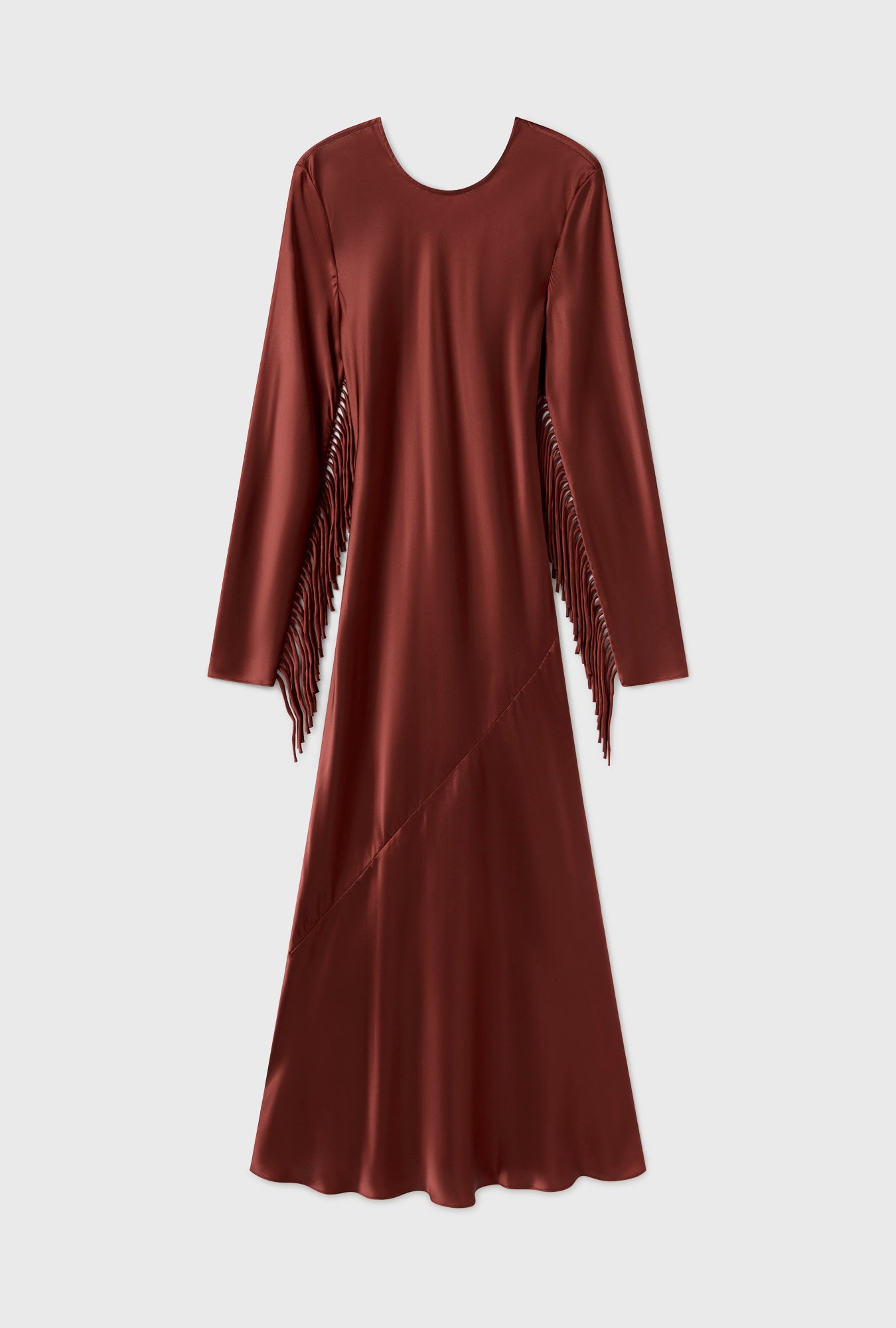 silk laundry fringe dress Fringe Scoop Neck Dress Canyon