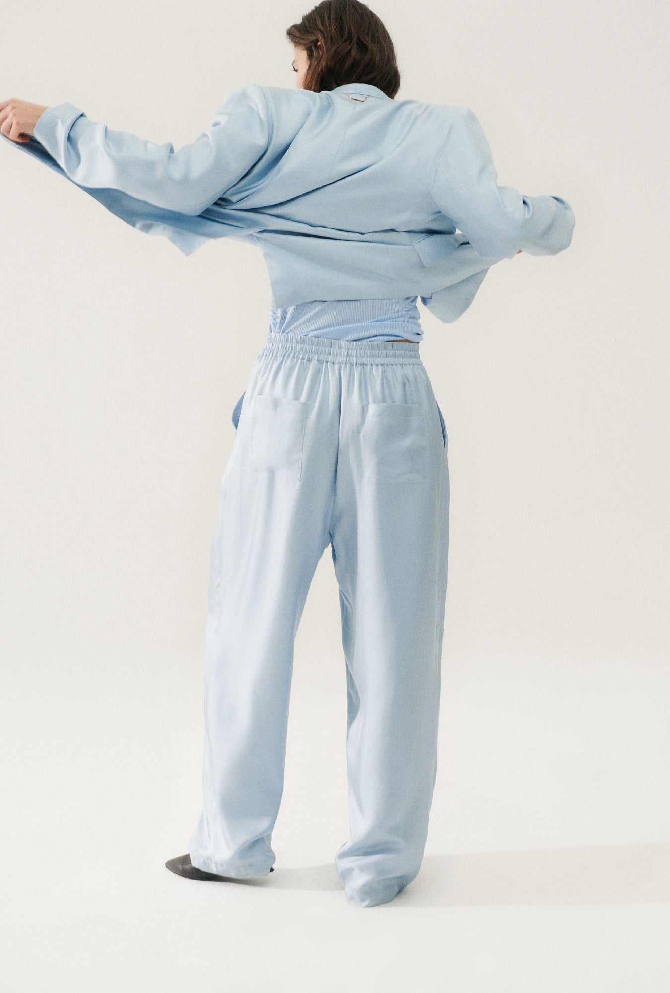 Twill Slouch Pants Sky