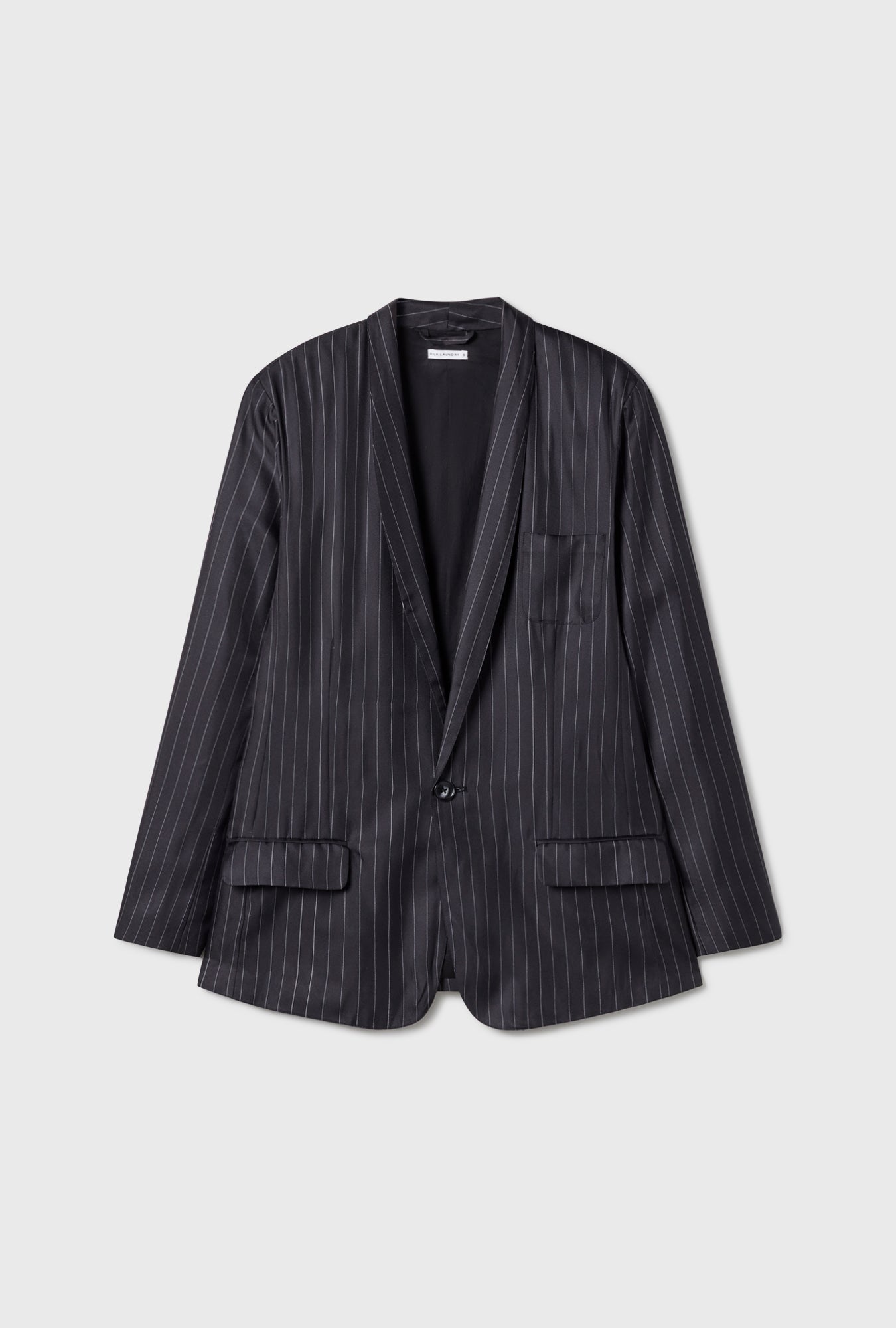 Twill Miami Blazer Pinstripe Black / White