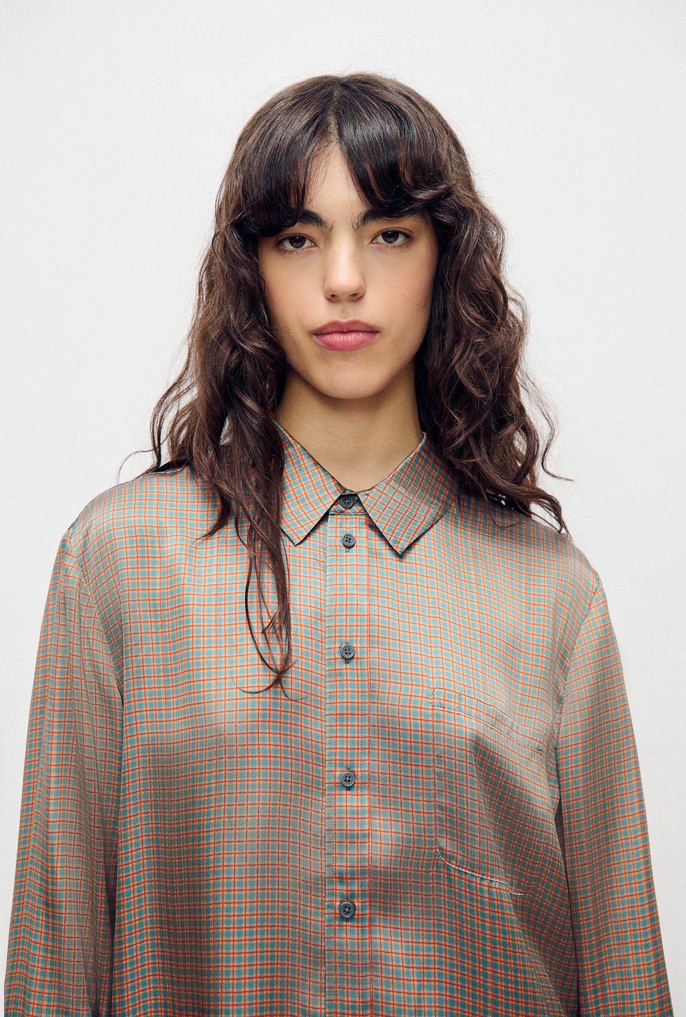 Boyfriend Shirt Micro Plaid