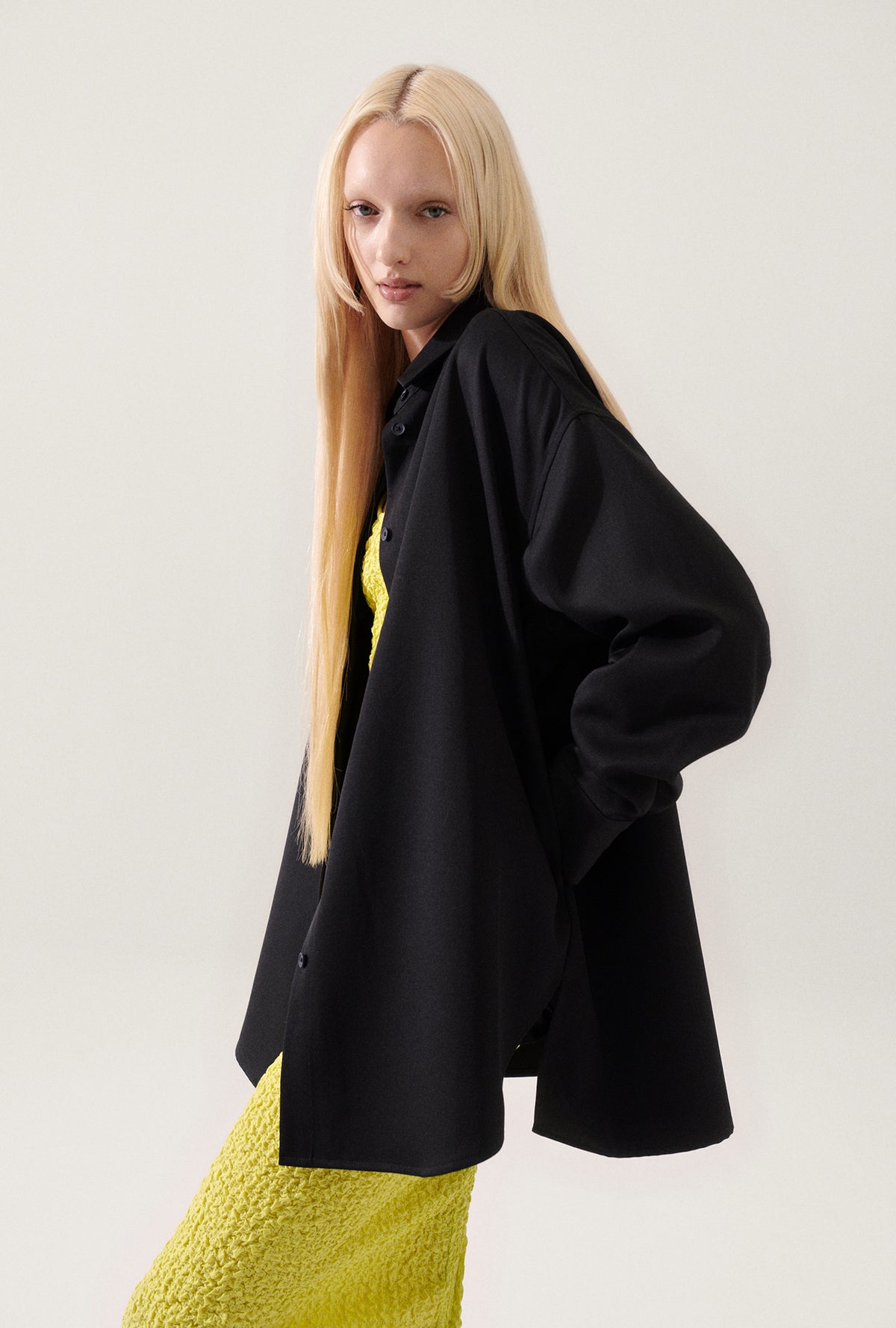 Wool Overshirt Black