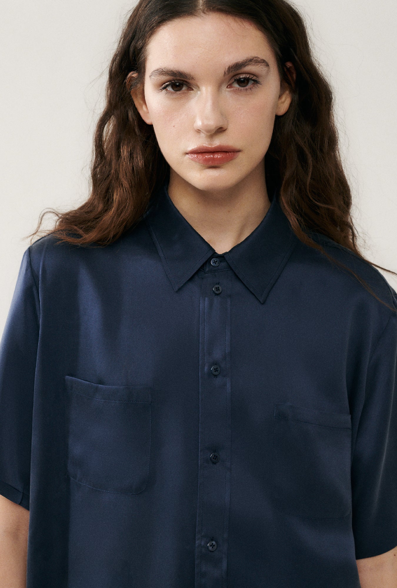 Short Sleeve Boyfriend Shirt Midnight