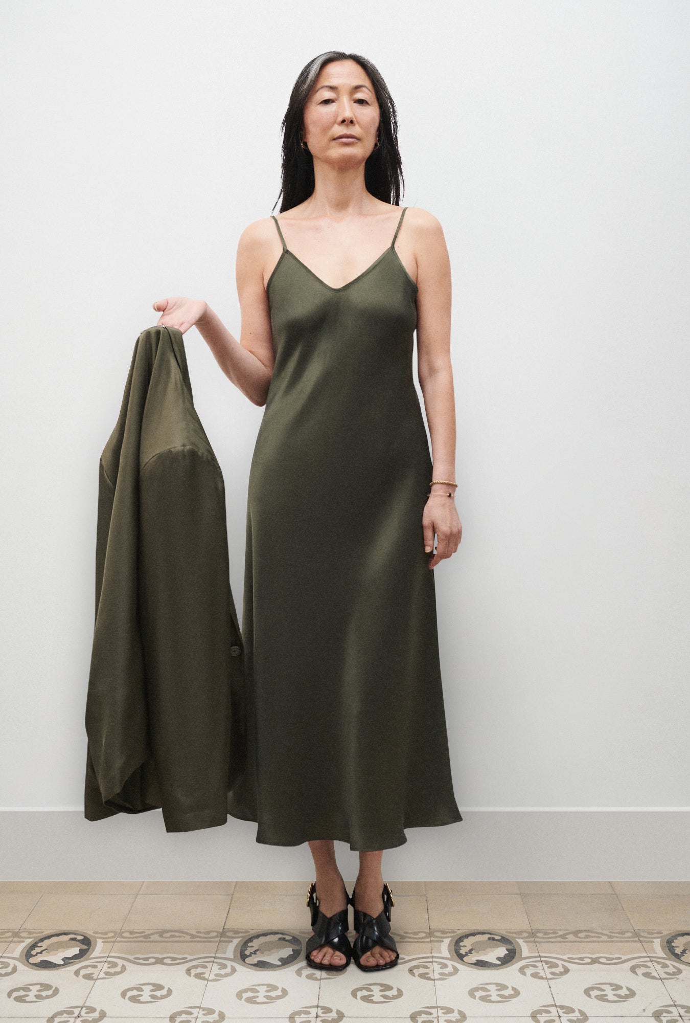 90S Slip Dress Pine