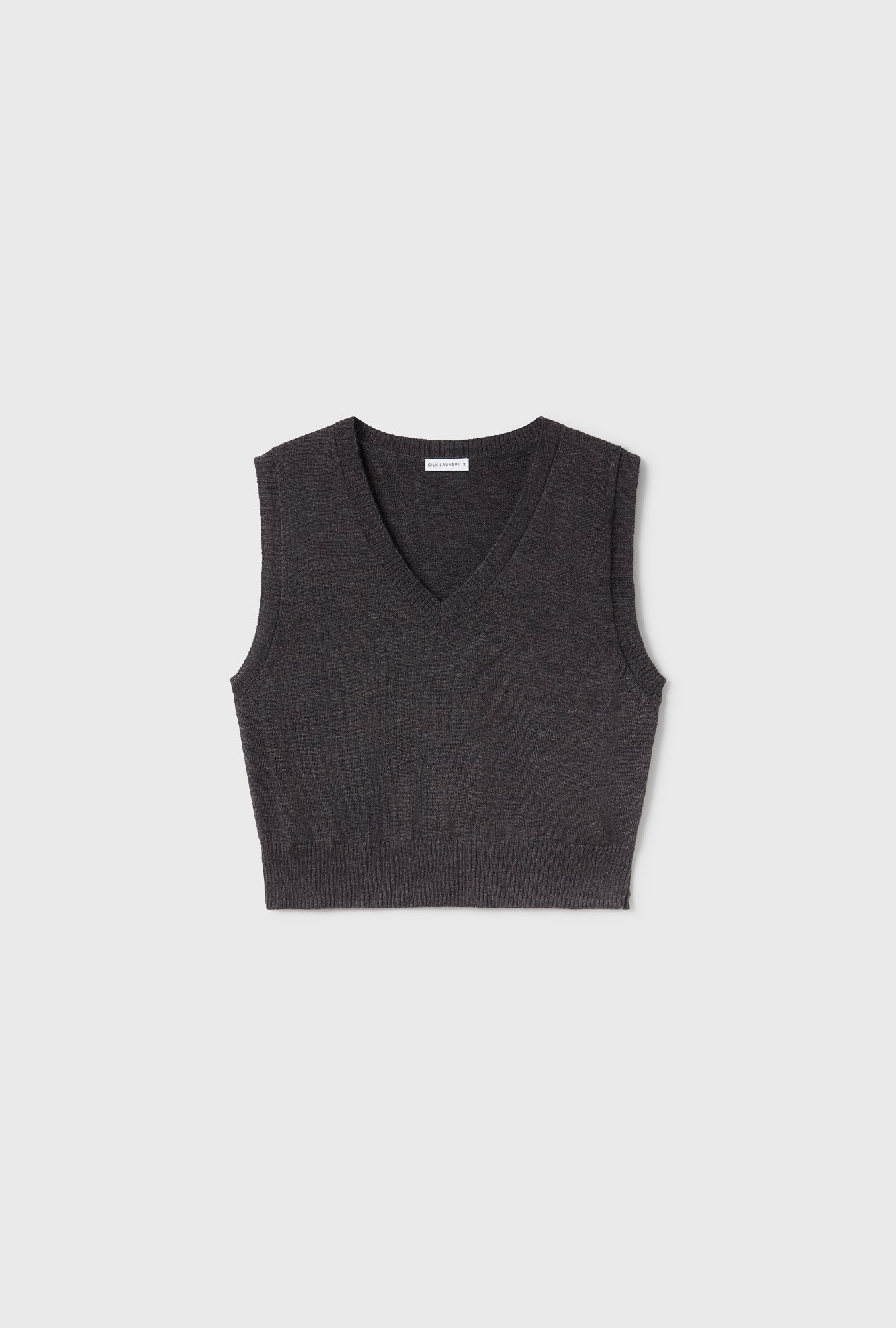 V-Neck Sweater Vest Granite Melange