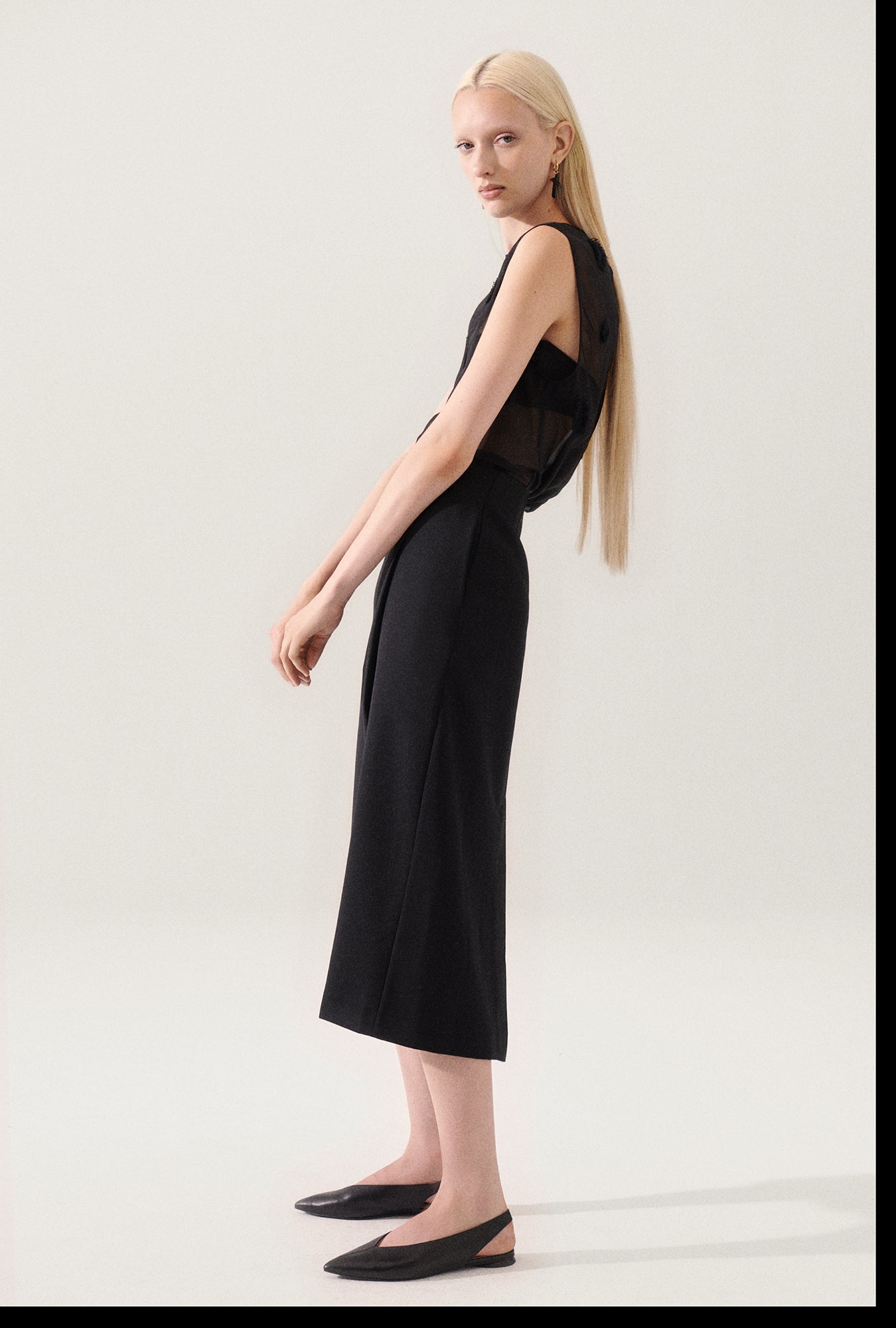 Wool Wrap Skirt Black