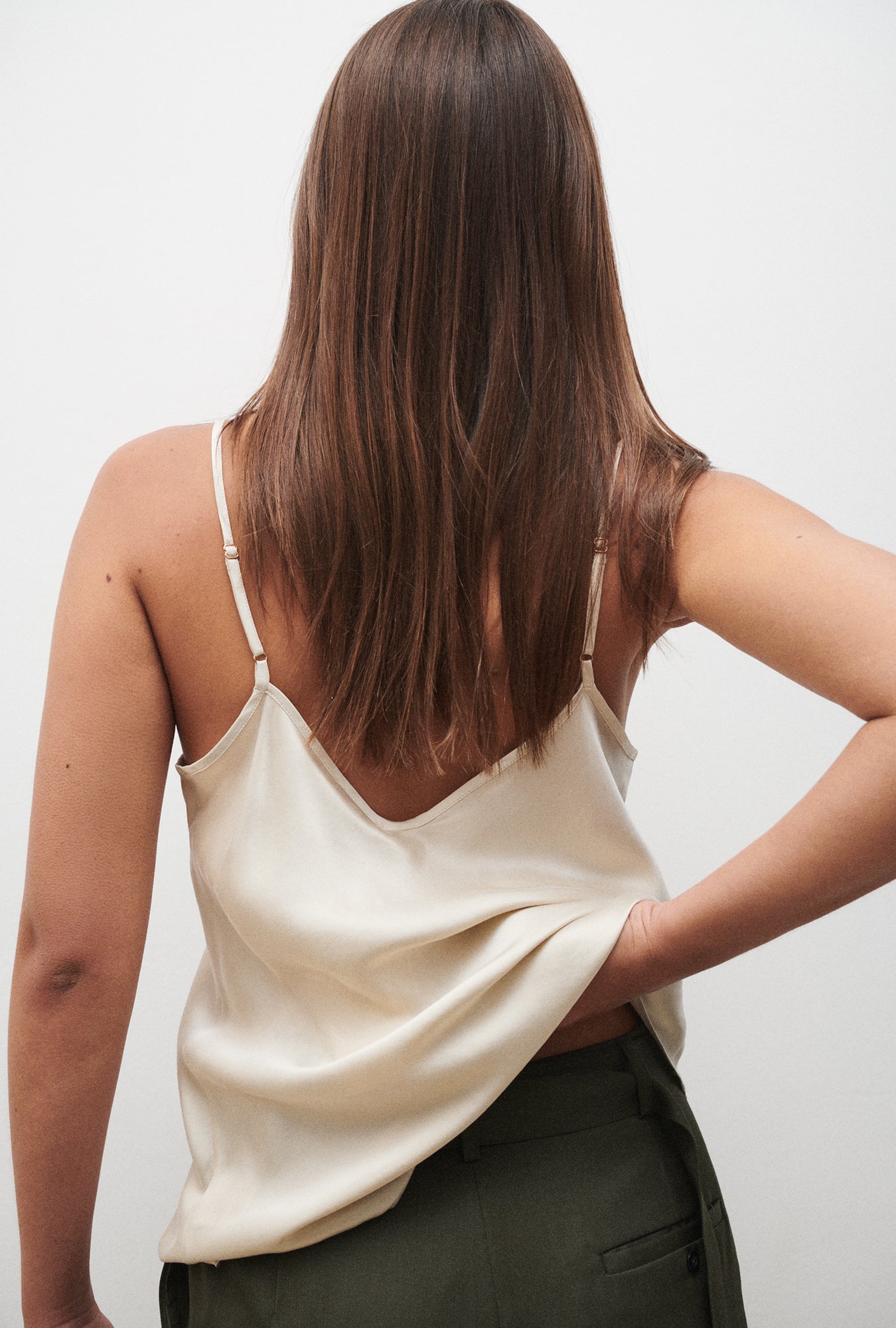 Bias Cut Cami Hazelnut