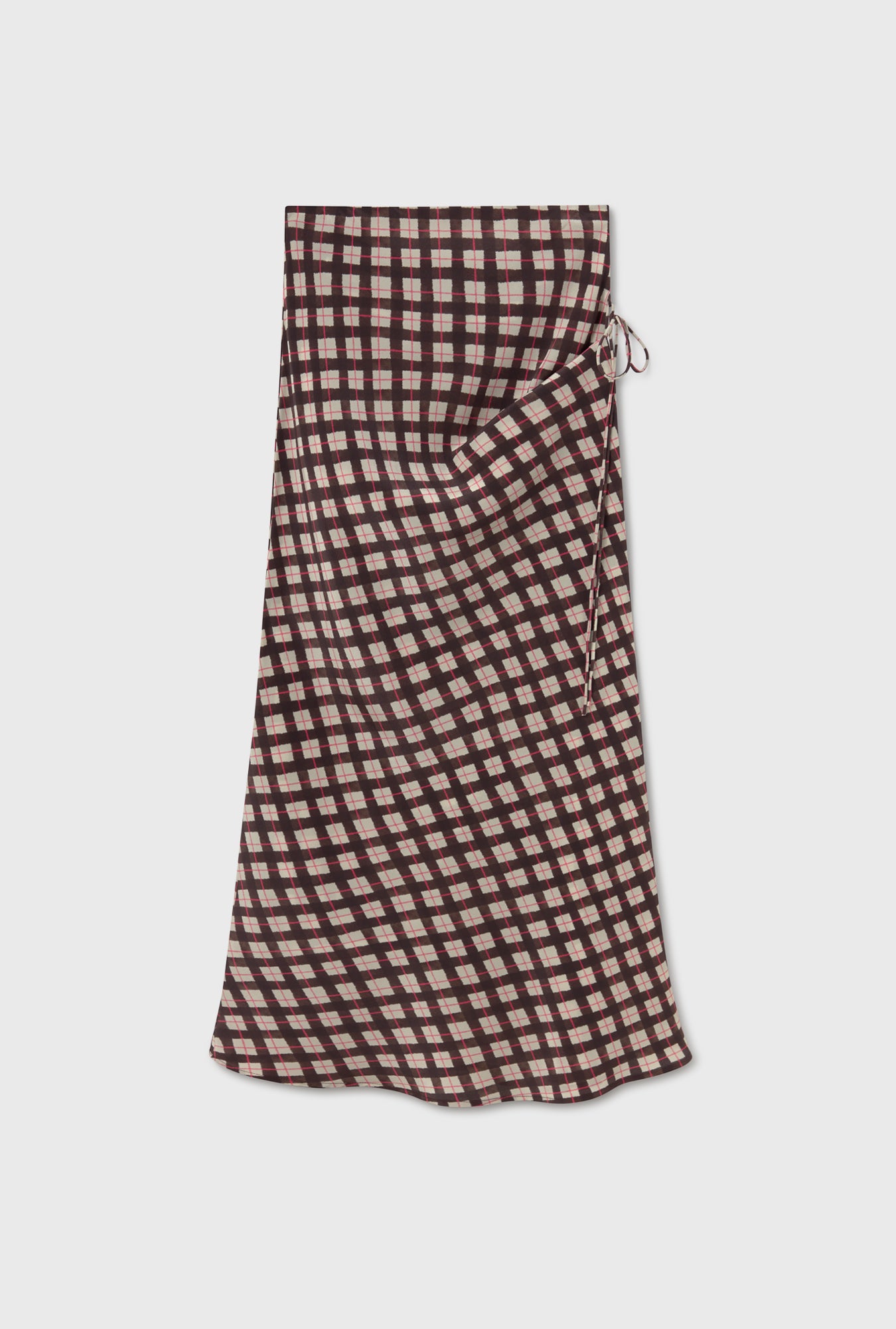 CDC Long Bias Cut Skirt Luna Gingham