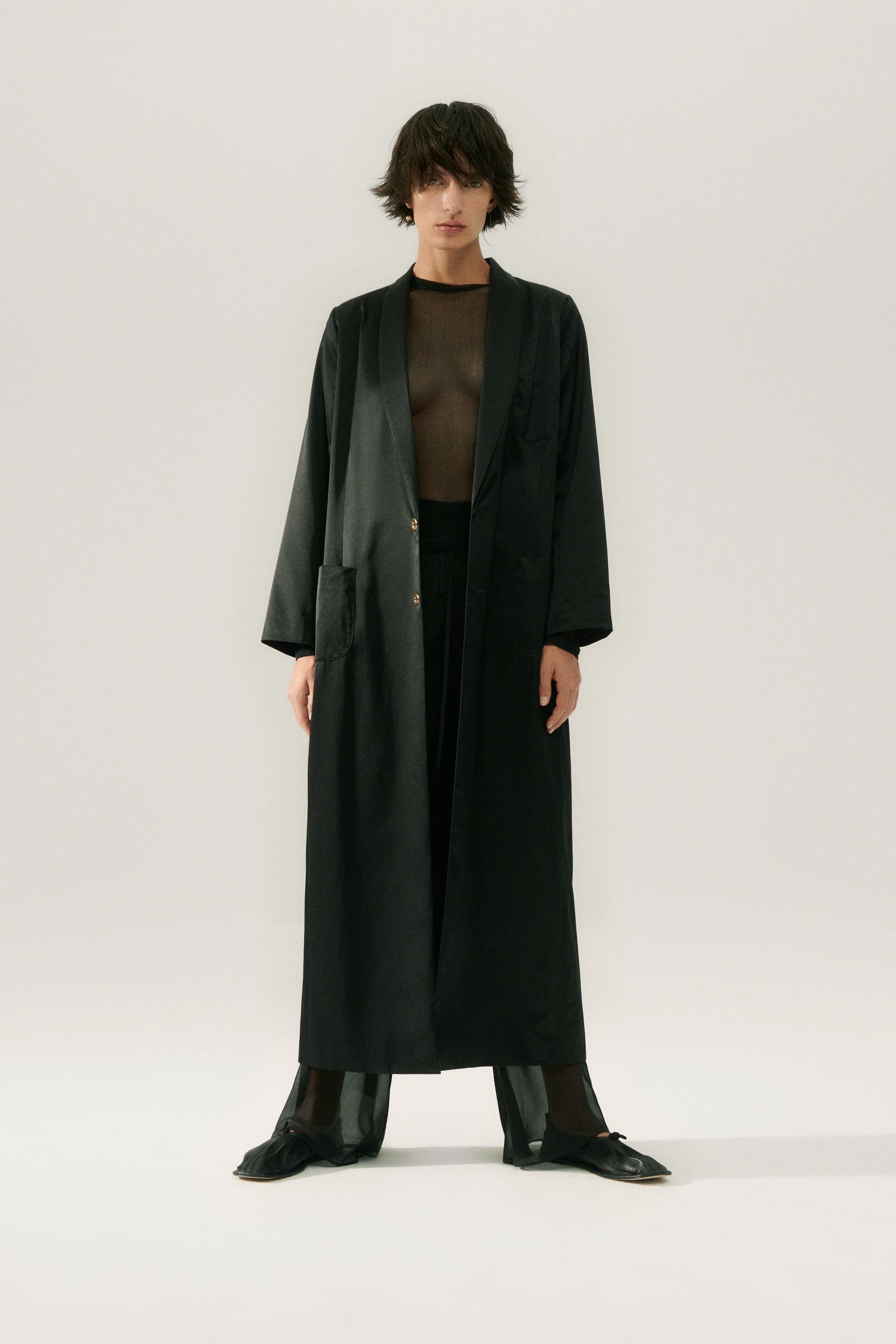 Weatherproof Long Blazer Black