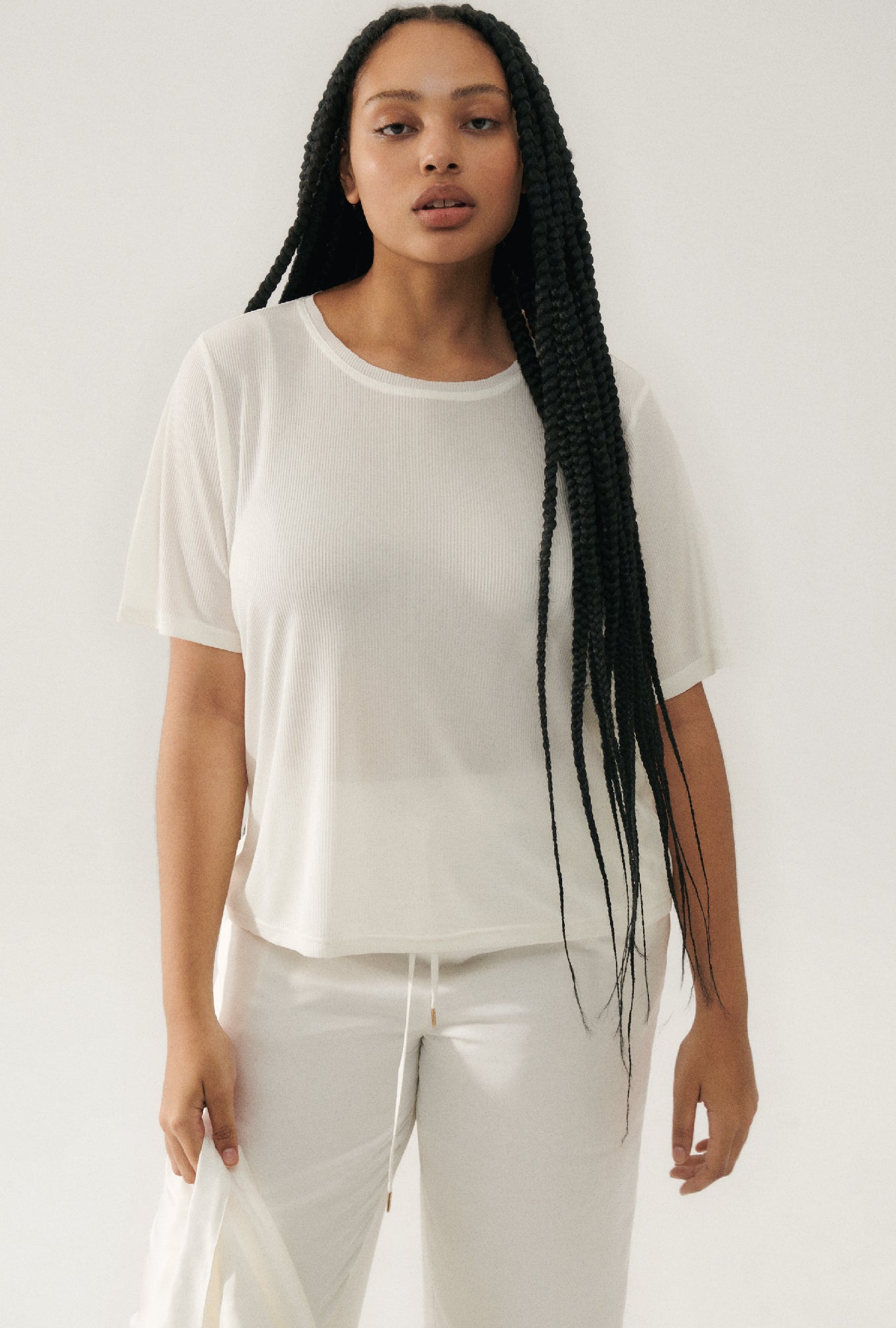 Ribbed T-Shirt White