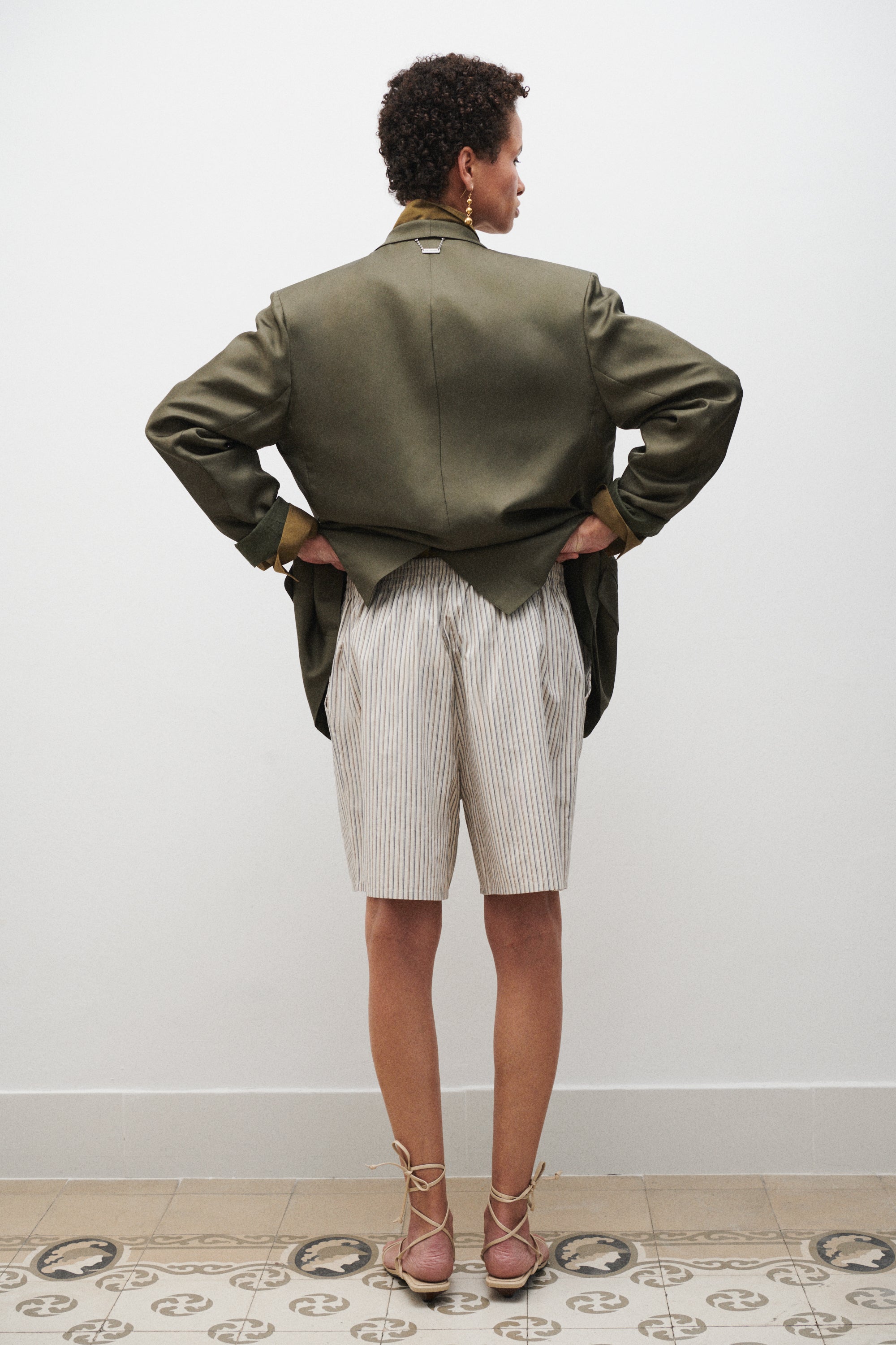 Cotton Boxers Slate Stripe