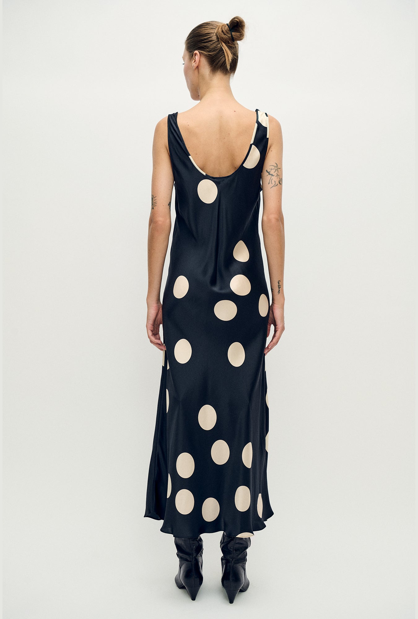 Scoop Neck Dress Large Polka Dot