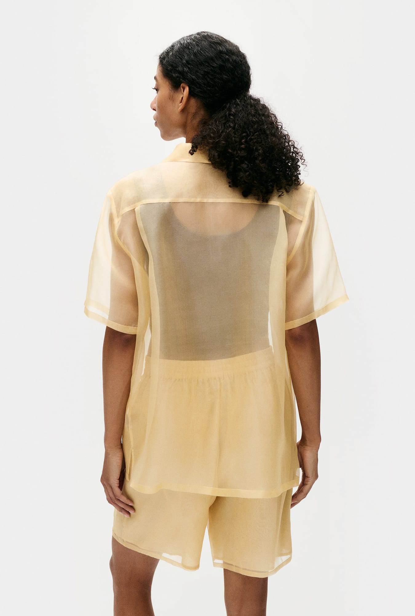 Organza Camp Shirt Beige