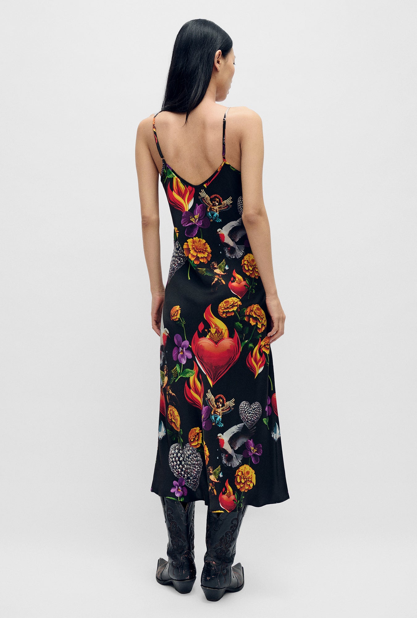 90S SLIP DRESS DEARLY BELOVED BLACK
