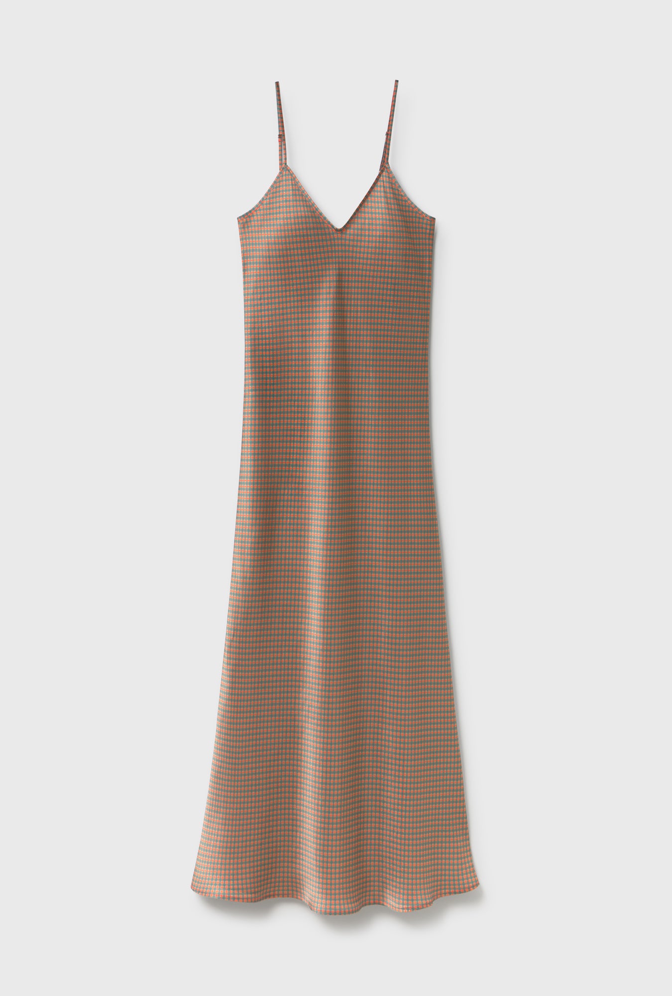 90S Slip Dress Micro Plaid