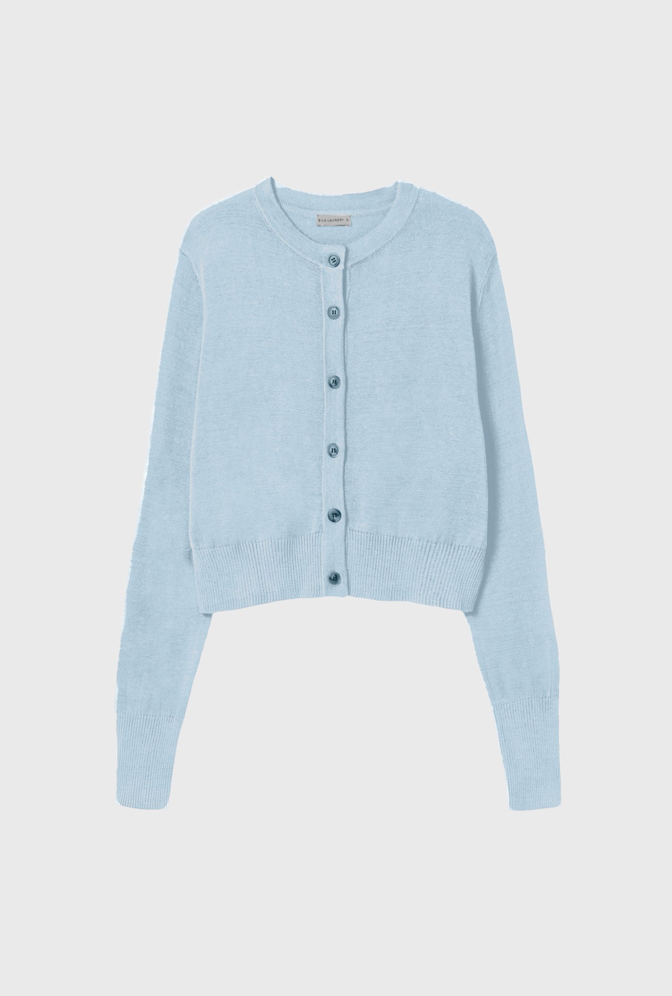 Wool Cropped Cardigan Cornflower