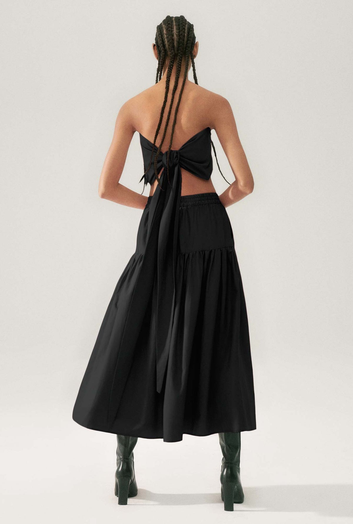Cotton Silk Twist Top Black