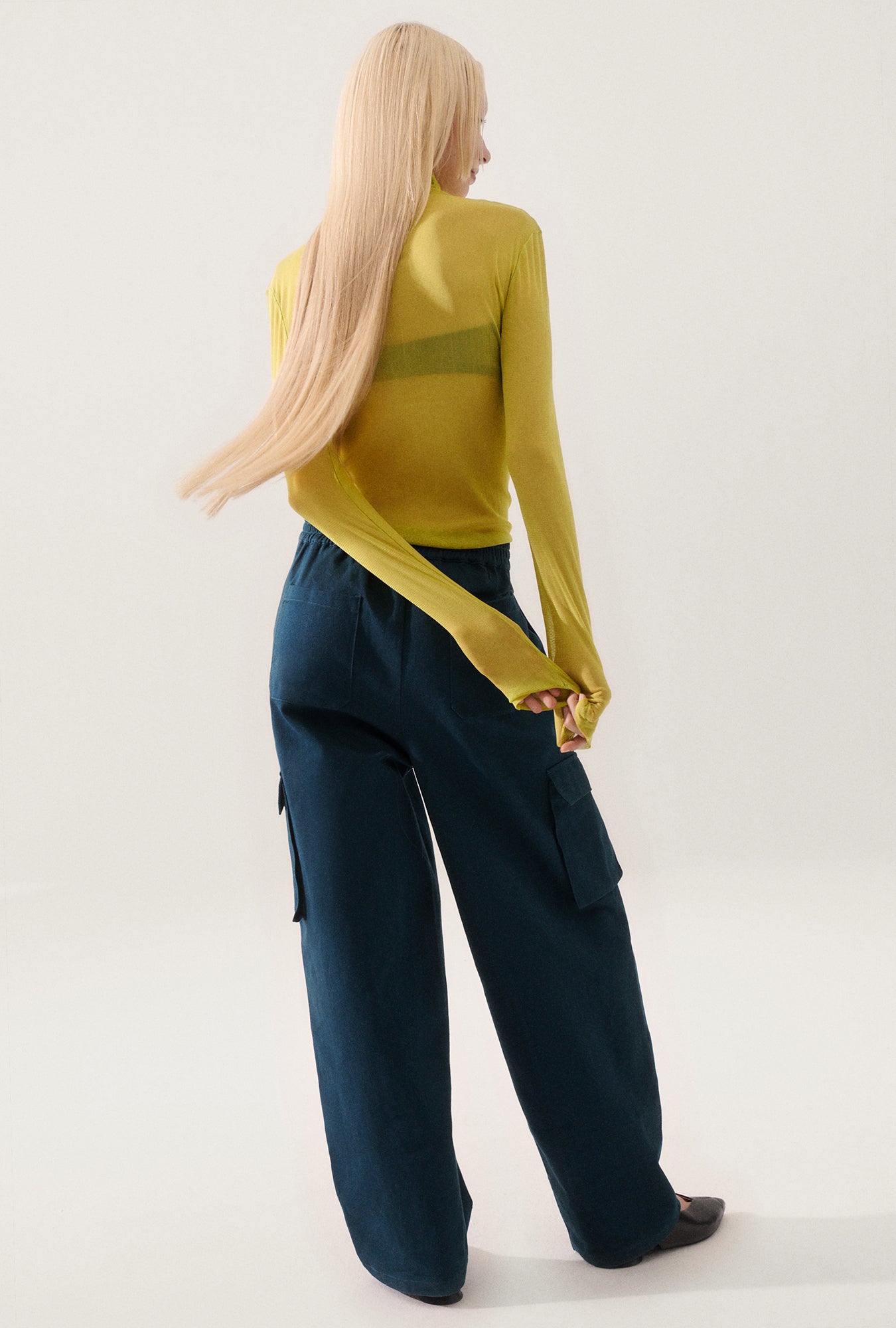 Canvas Cargo Pants Teal