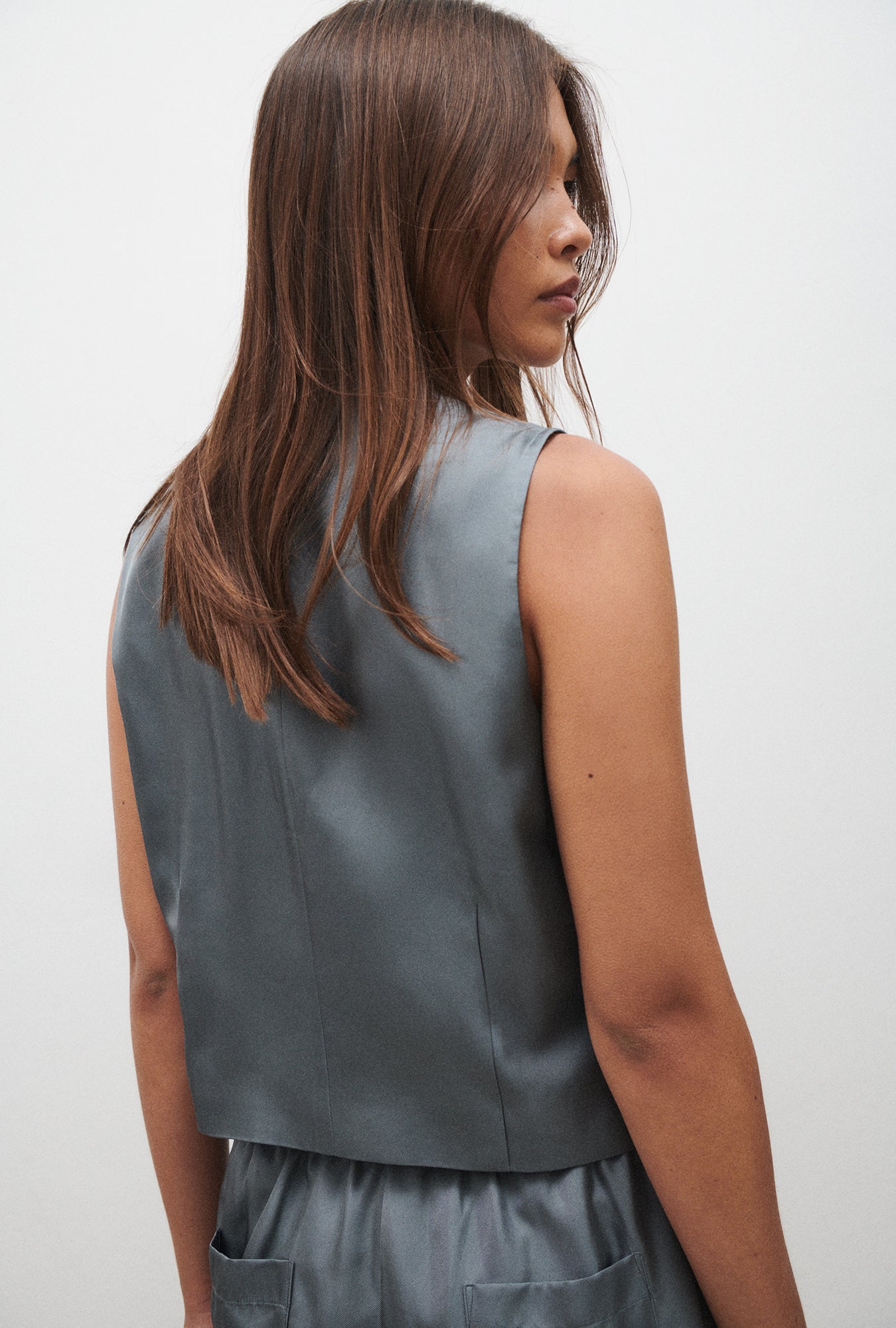 Twill Vest Slate