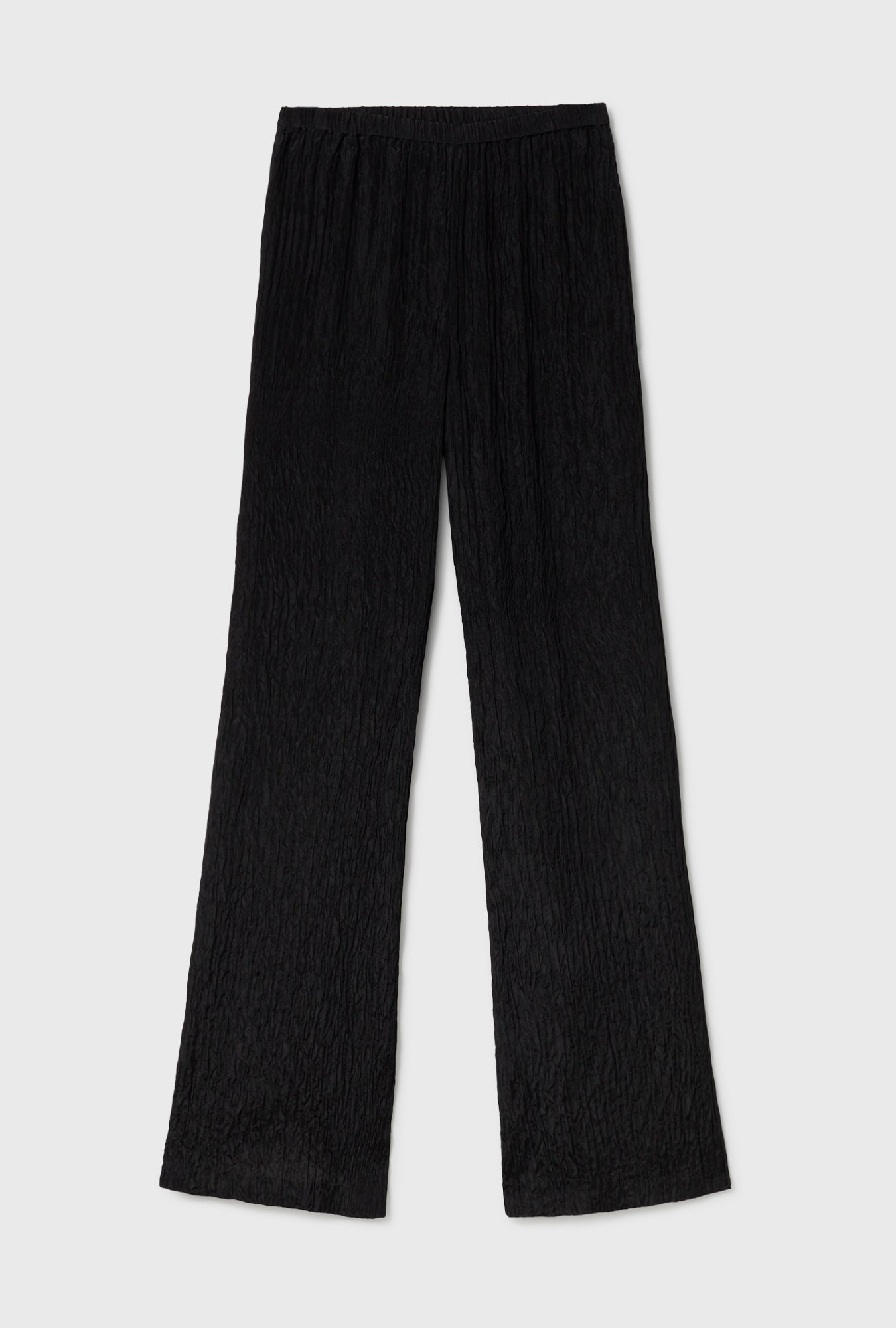 Crinkle Flare Pants Black