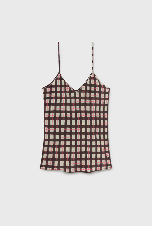 CDC Bias Cut Cami Luna Gingham