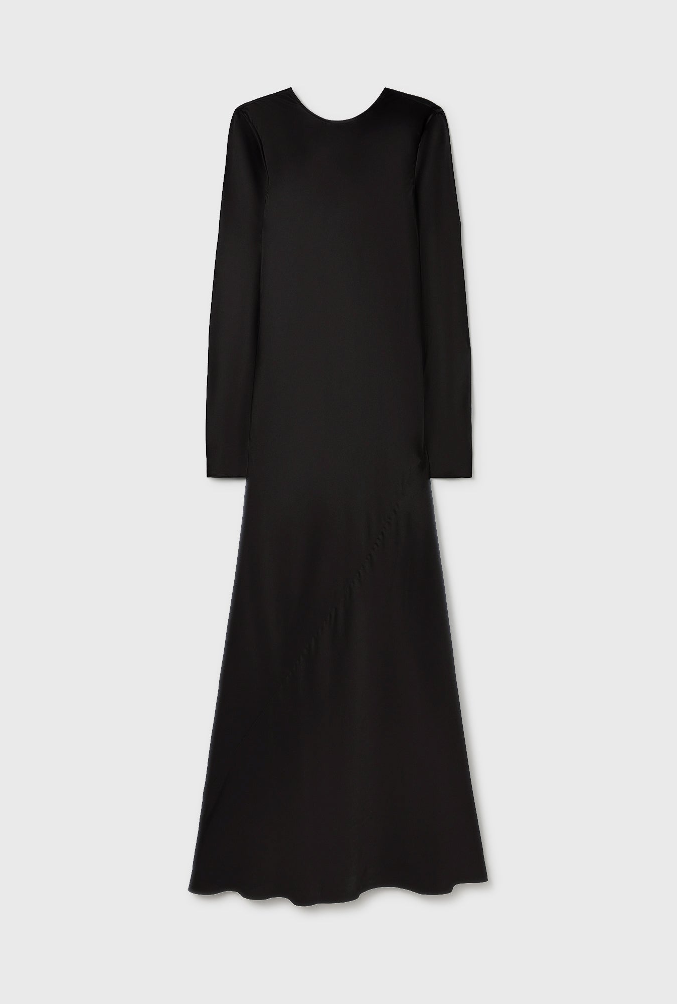 silk laundry long sleeve dress Full Sleeve Bias Dress Black