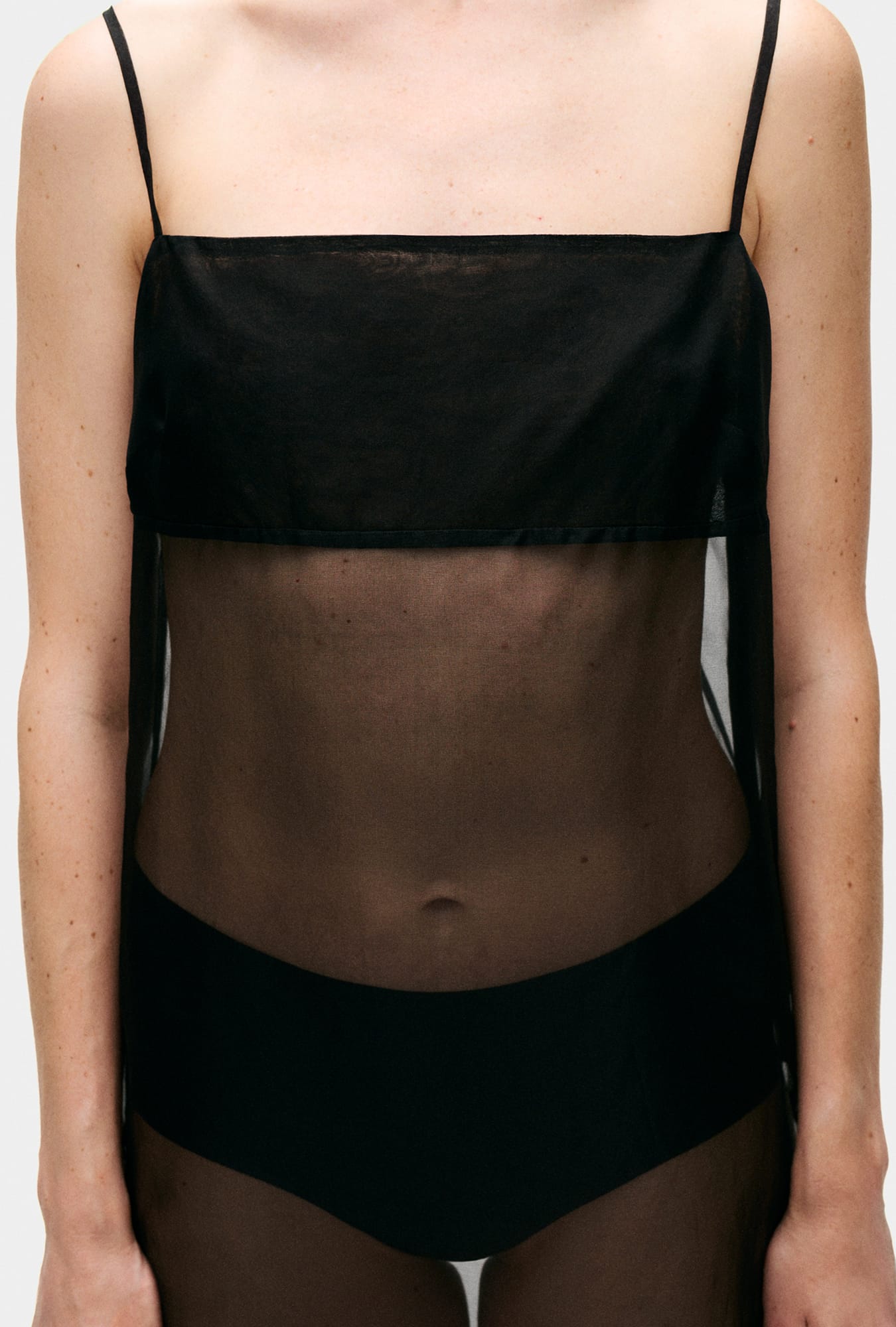 Organza A-Line Dress Black