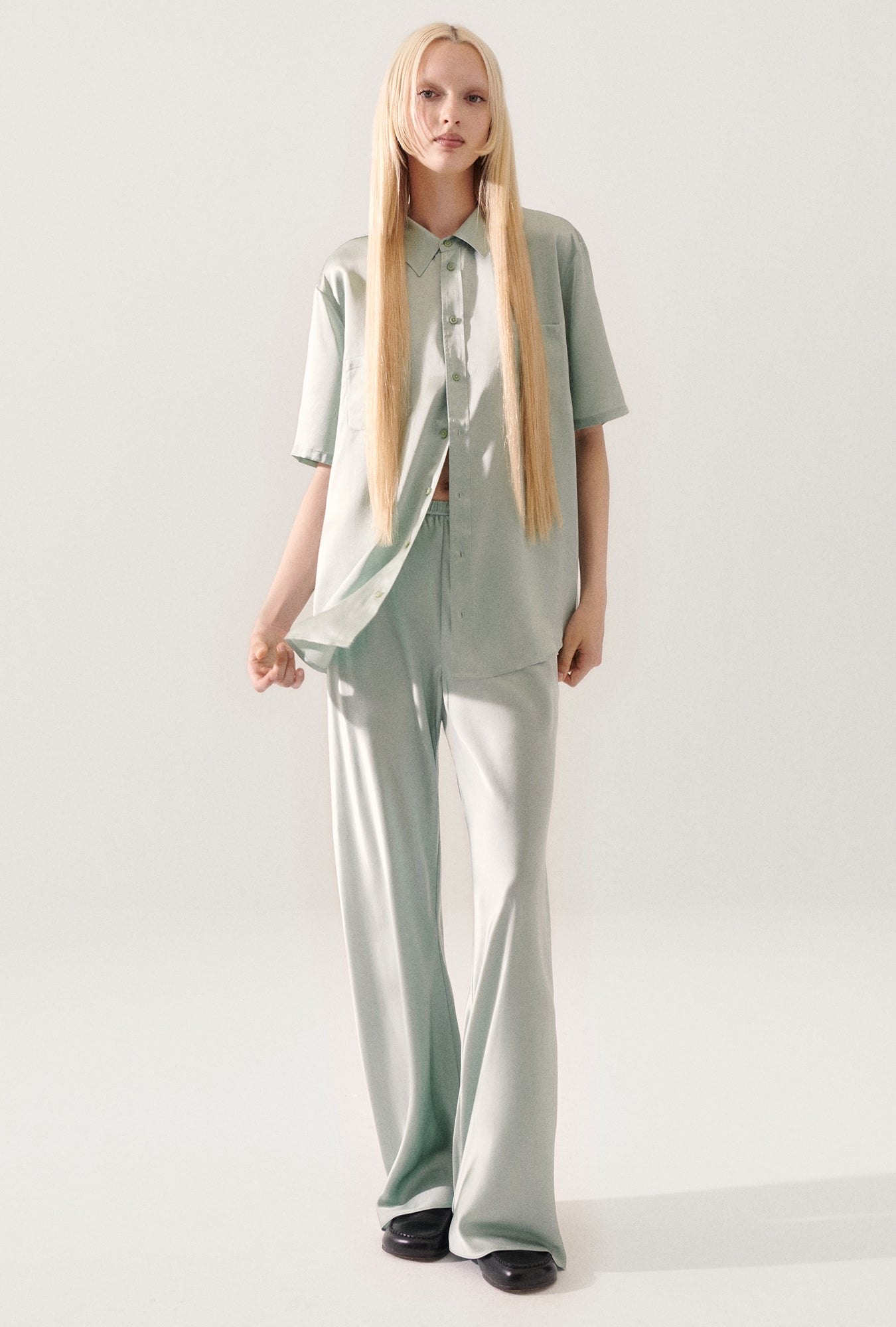 Short Sleeve Boyfriend Shirt Alabaster