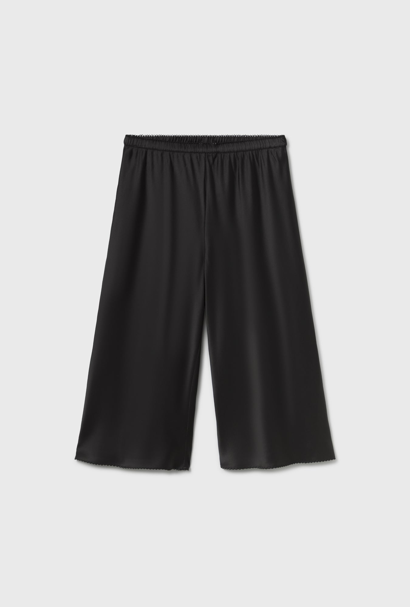 Pedal Pusher Black Satin