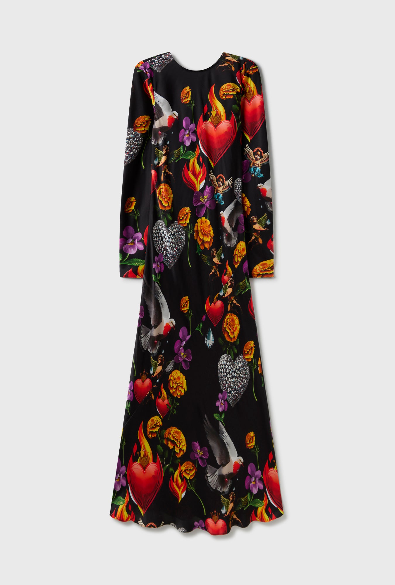 FULL SLEEVE BIAS DRESS DEARLY BELOVED BLACK