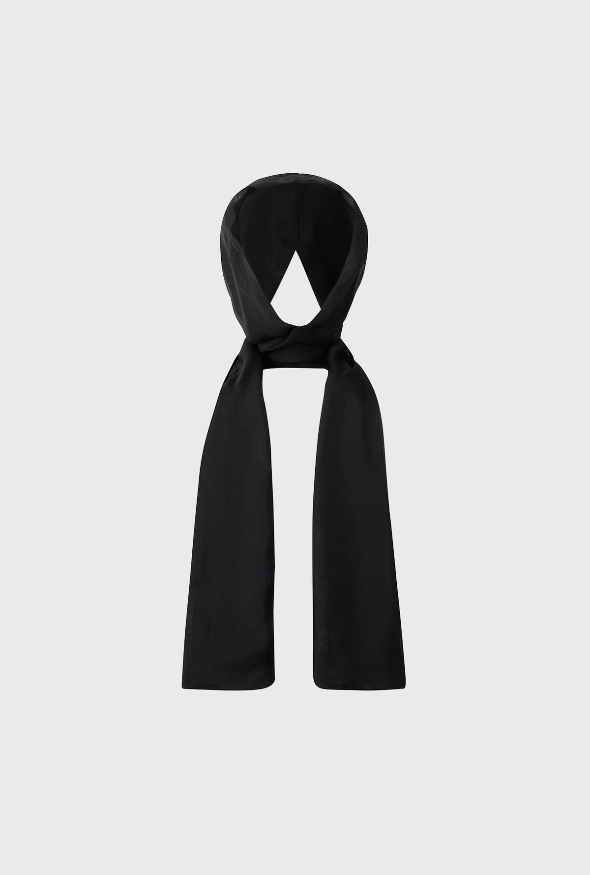 Silk Chiffon Hollywood Headscarf Black