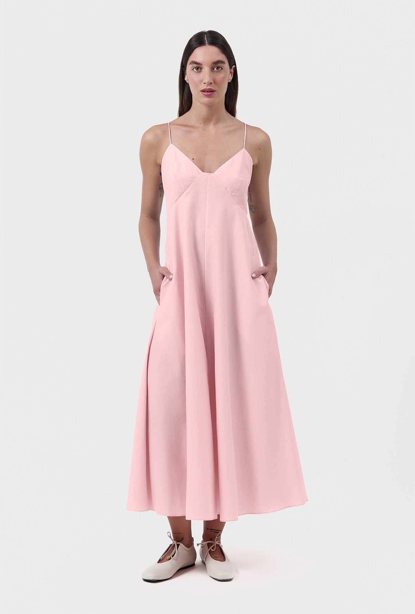 Long Maxi Dress Vintage Pink