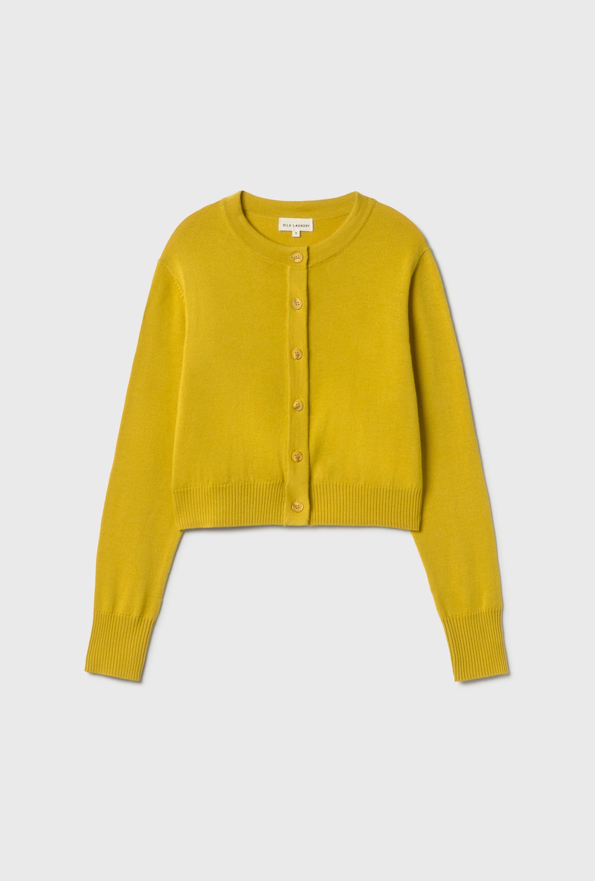 Cropped Cardigan Mustard Yellow