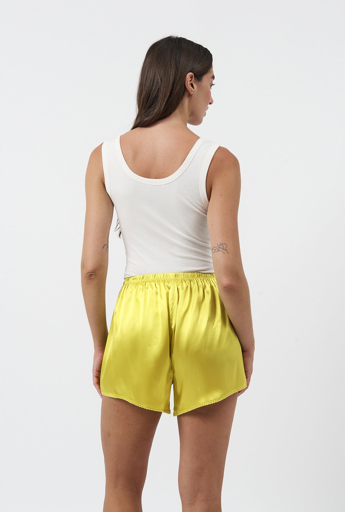Mini Scallop Shorts Wood Poppy Yellow