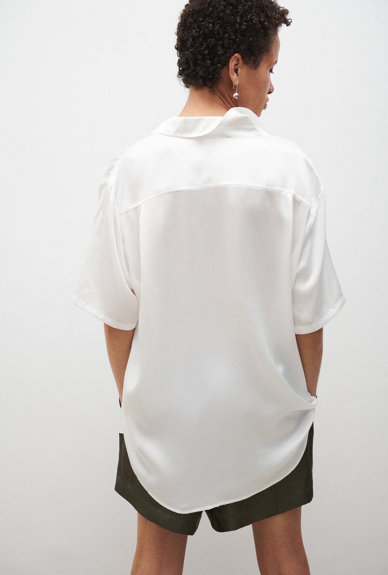 Short Sleeve Boyfriend Shirt White