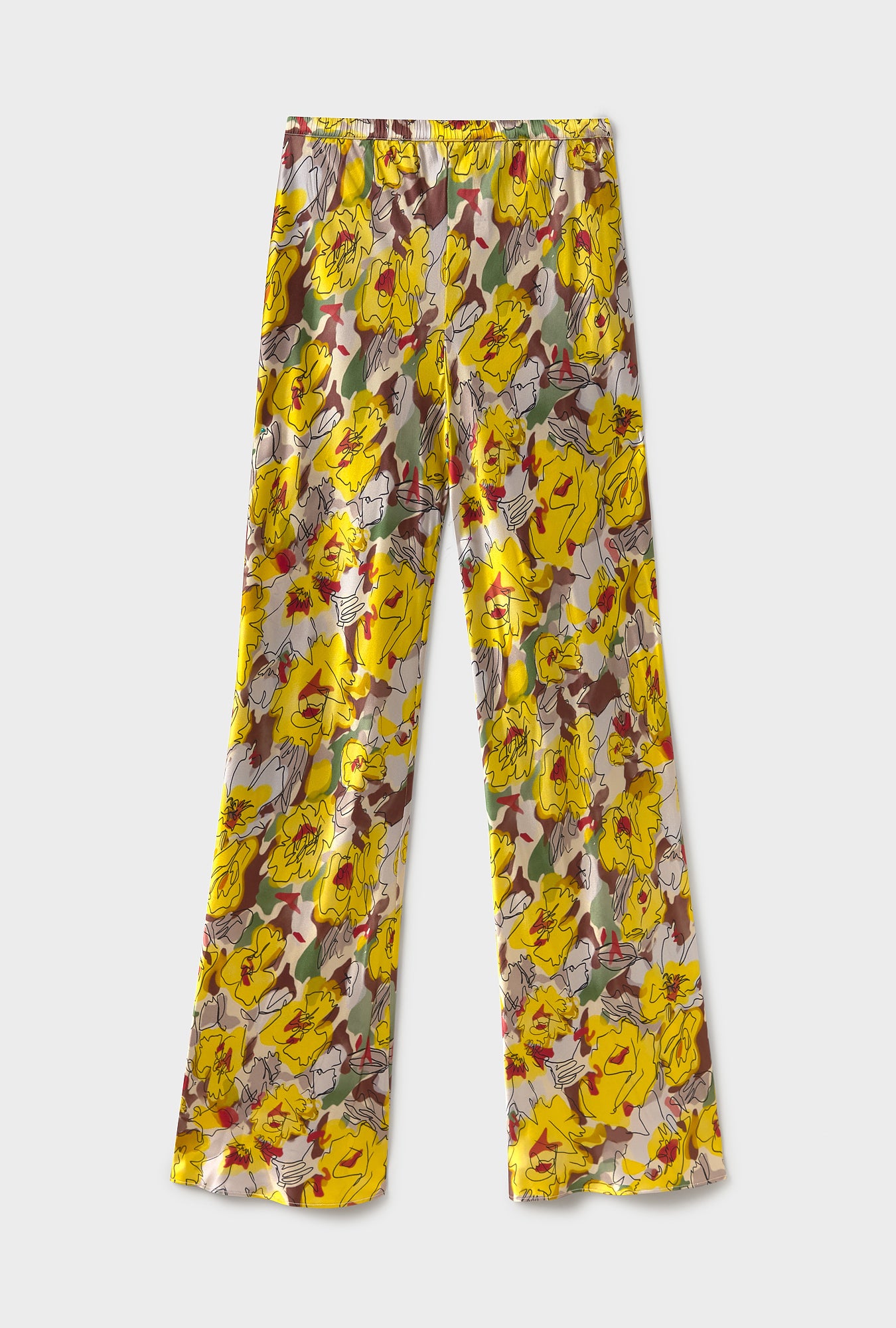 BIAS CUT PANTS SUNFLOWER FLORAL