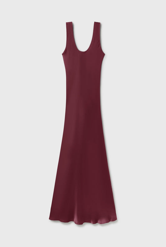 Scoop Neck Dress Deadleaf
