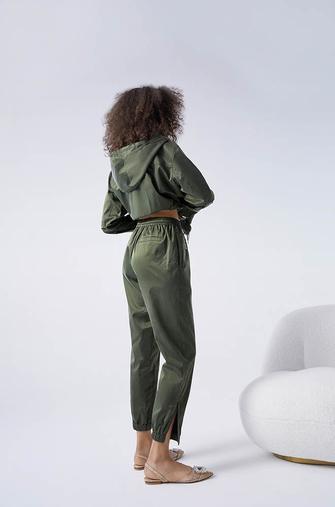 SILK TRACK PANTS CEDAR