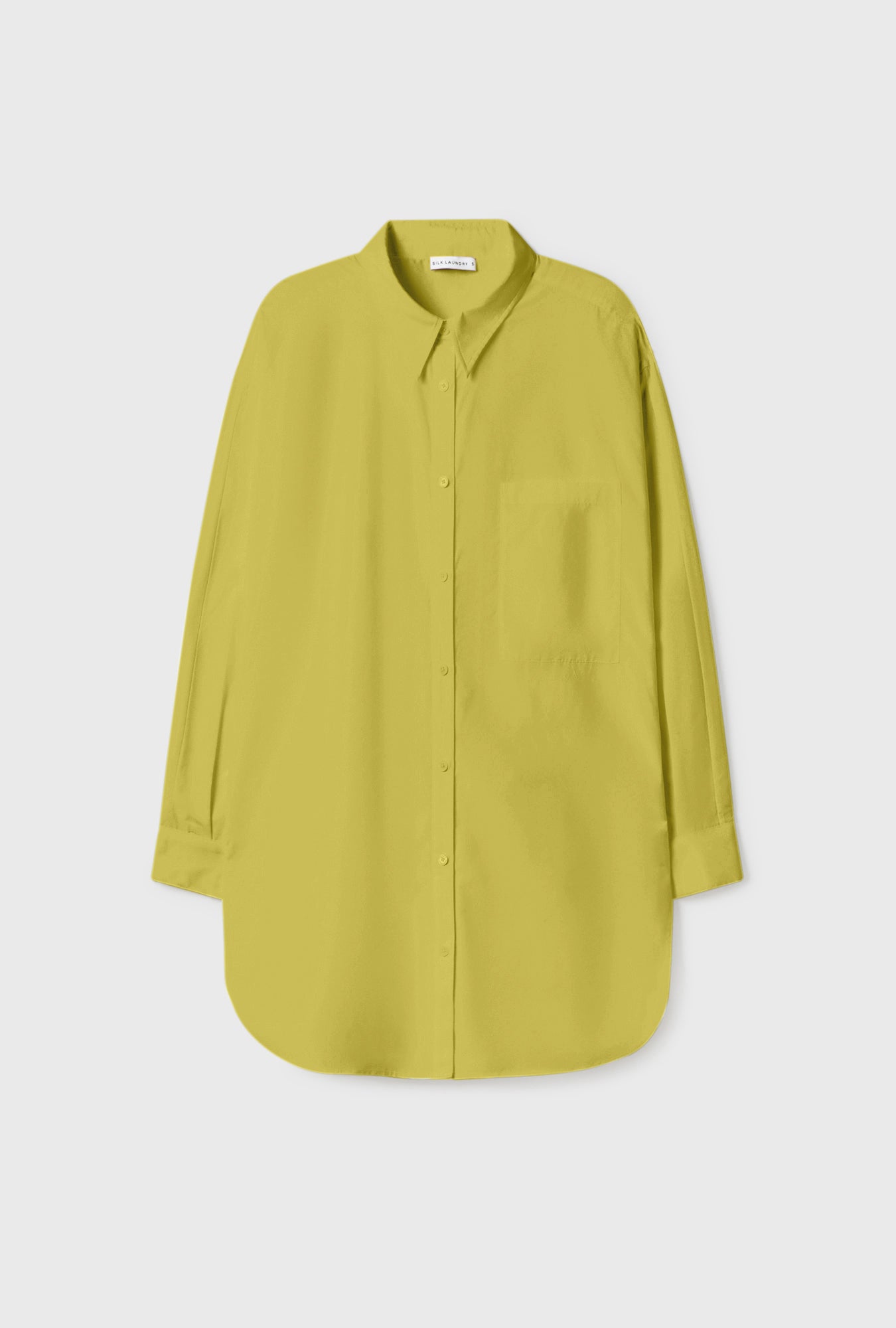 Cotton Silk Round Shirt Limelight