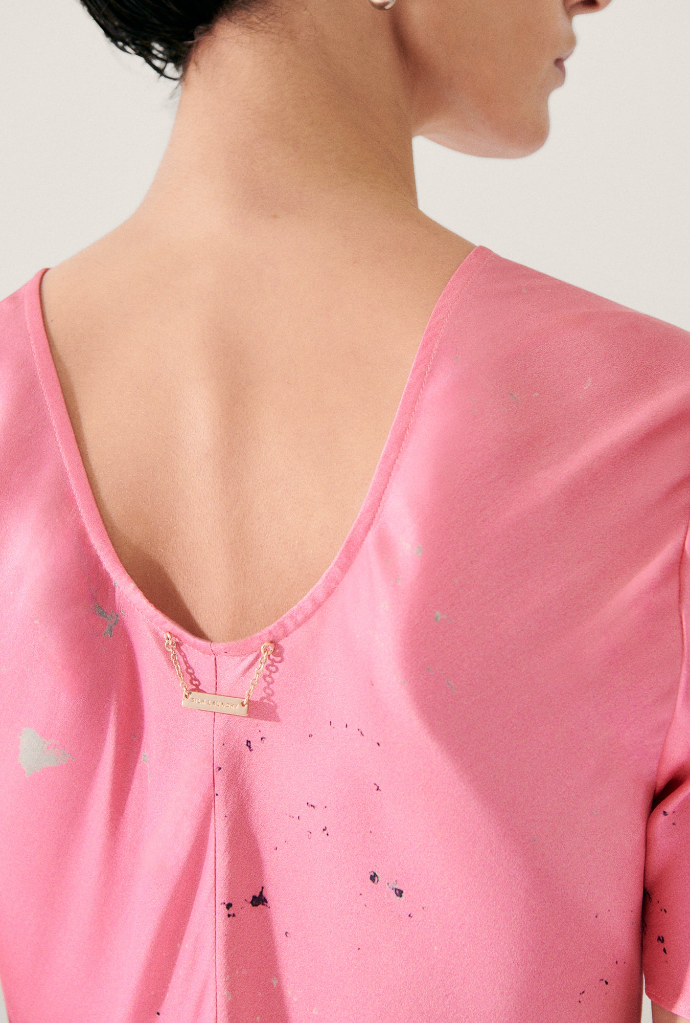 Short Sleeve Bias Dress Hog Wash