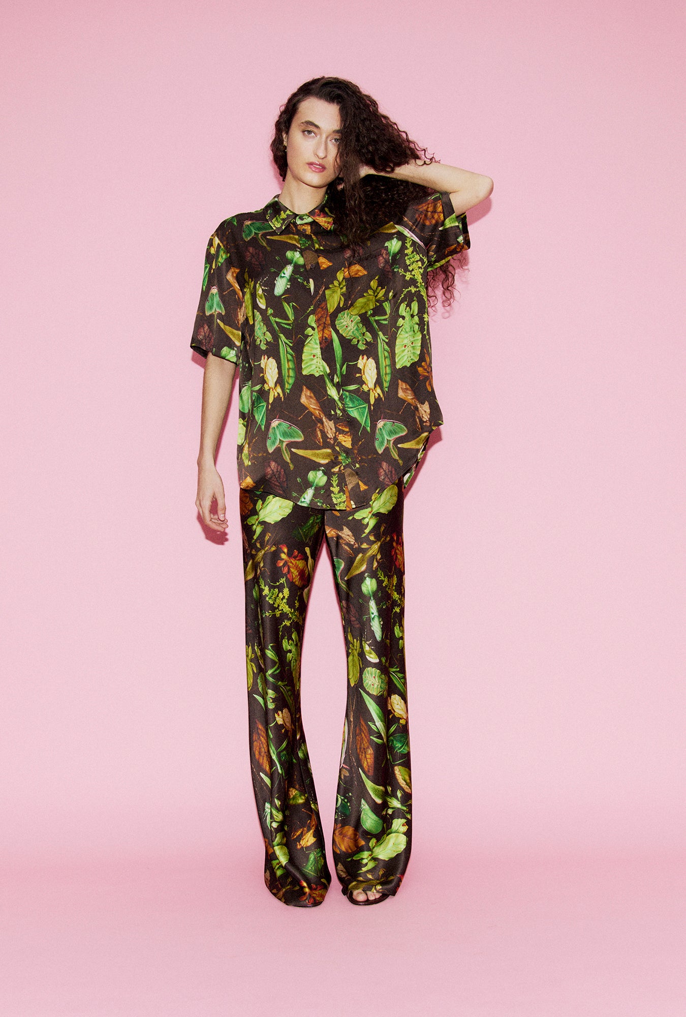 Short Sleeve Boyfriend Shirt Bug Camo