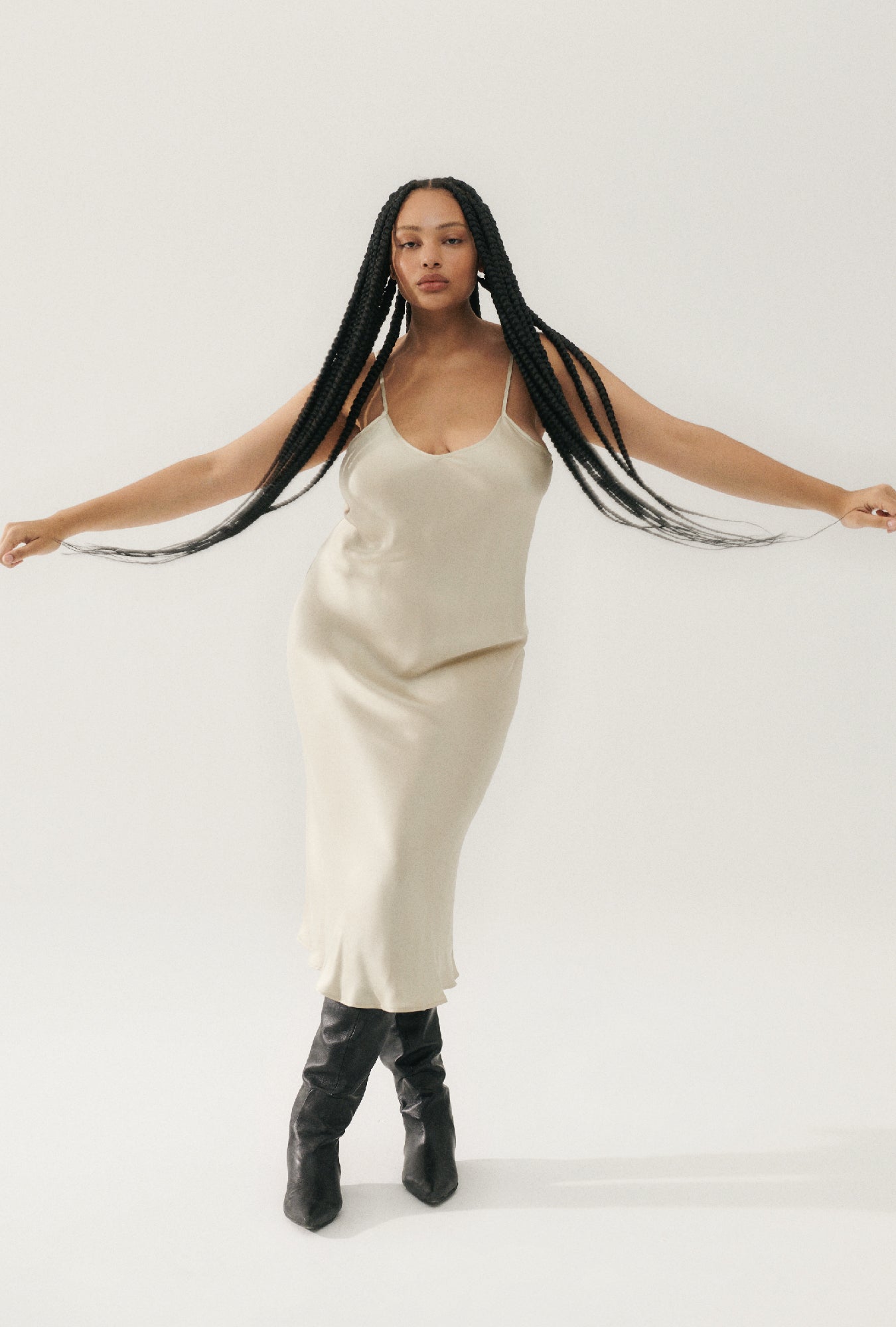 90S Slip Dress Hazelnut