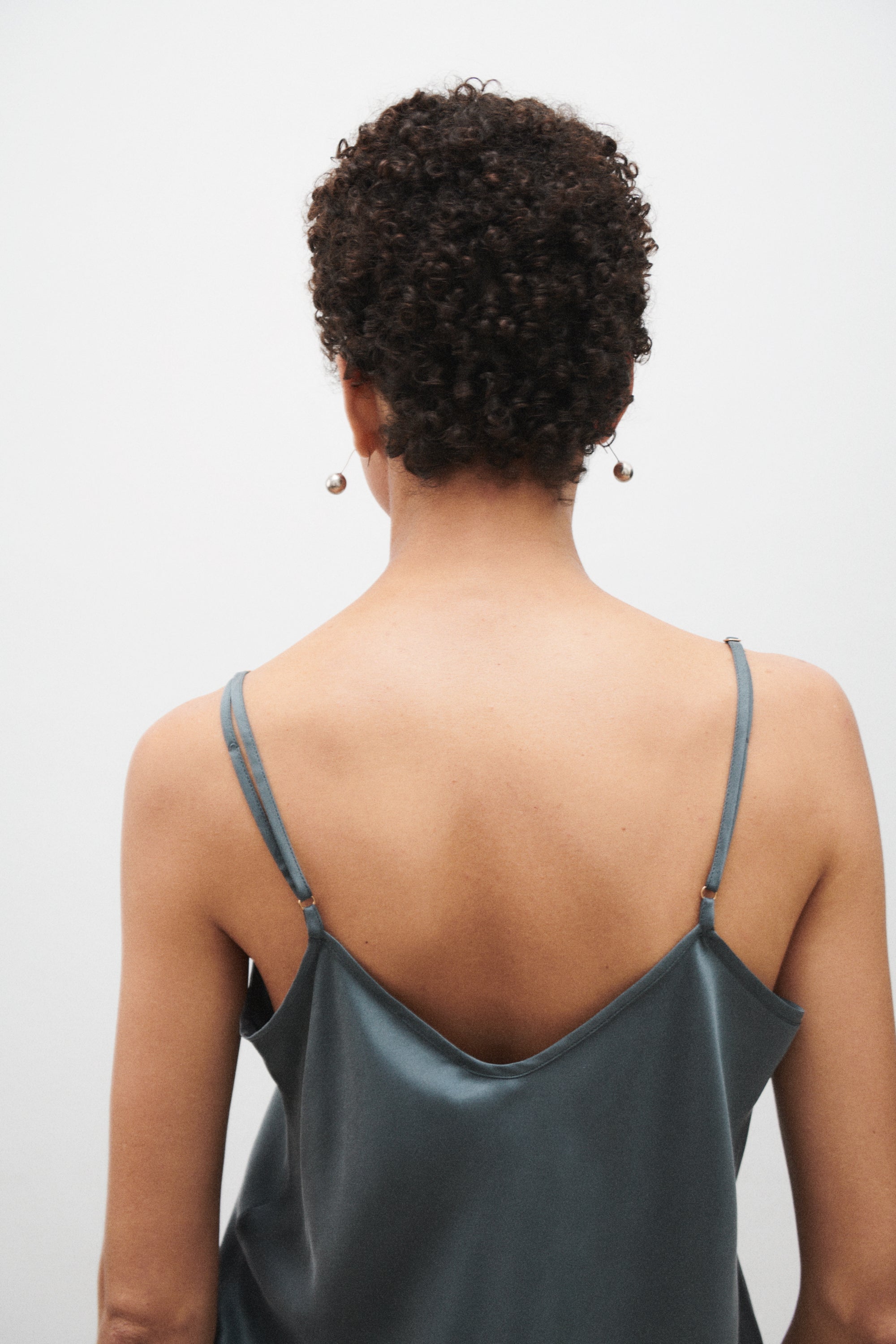 Bias Cut Cami Slate