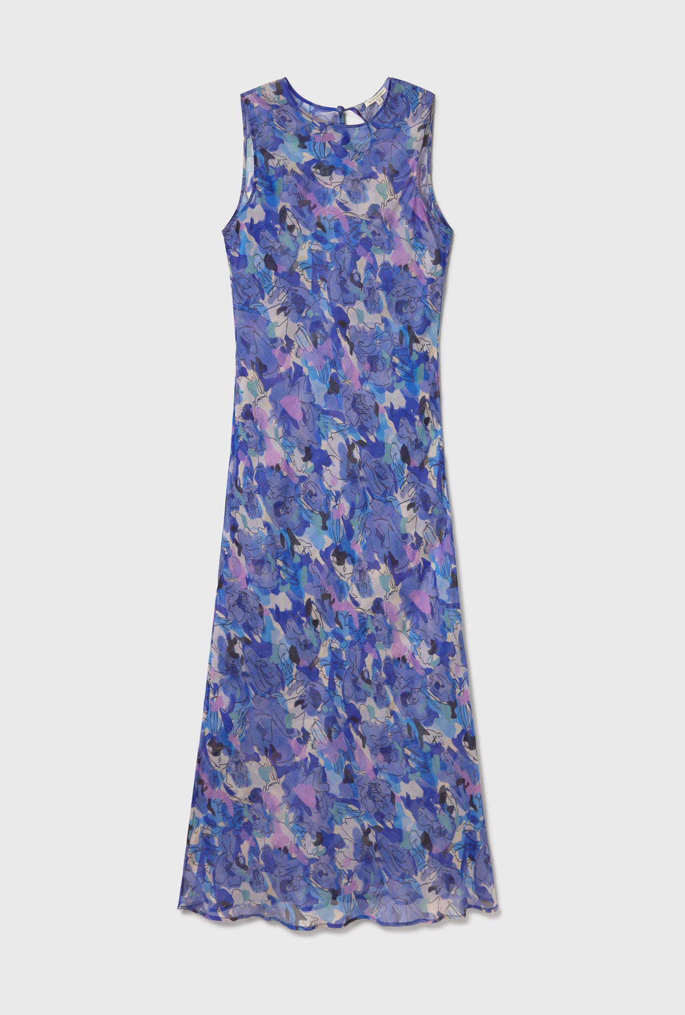 Chiffon Rasa Dress Cornflower Floral