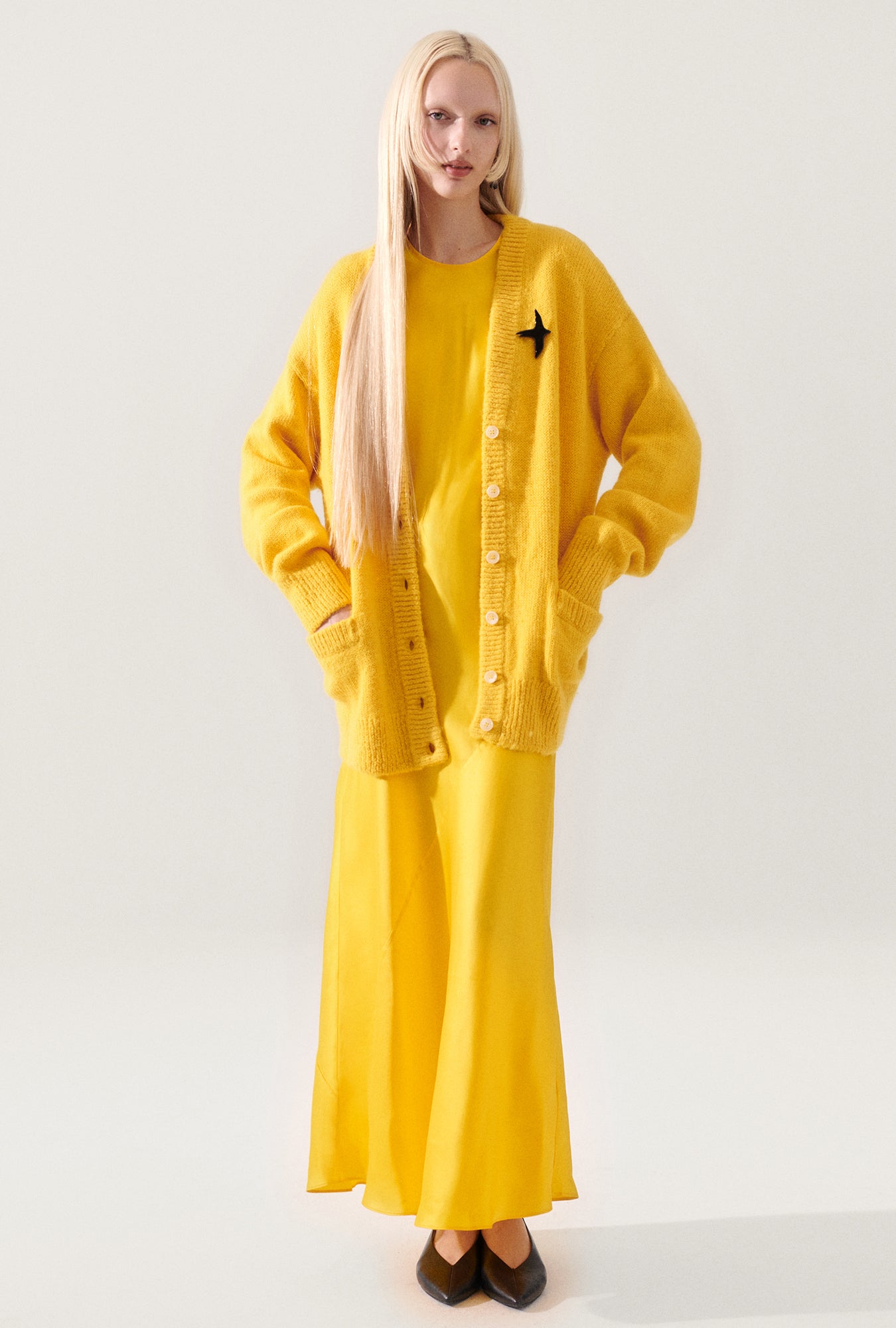 Alpaca Slouch Cardigan Marigold