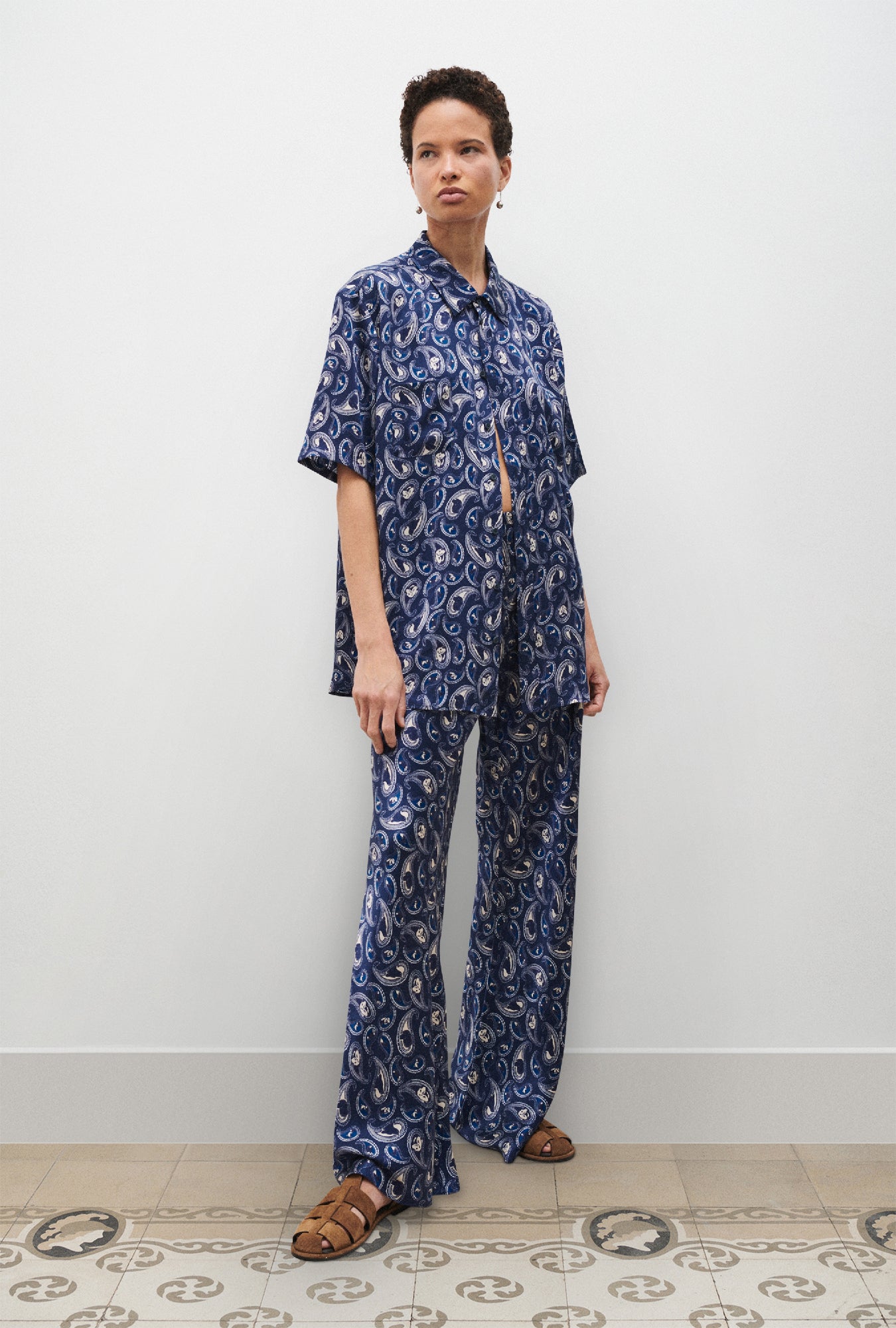Bias Cut Pants Hounds Paisley